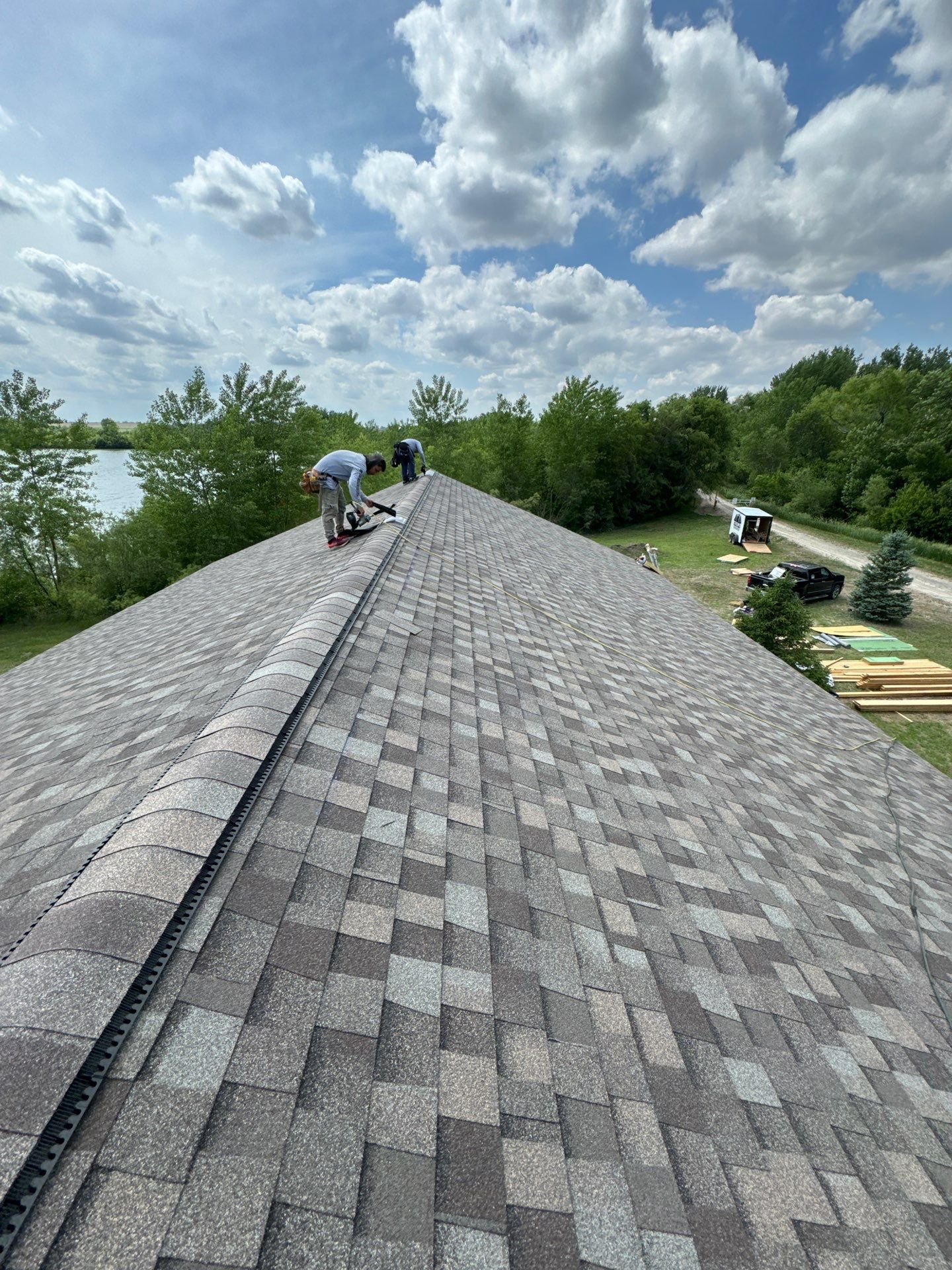 Titan XT Architectural Shingle Roof Installation in Wisner by Crows Roofing LLC