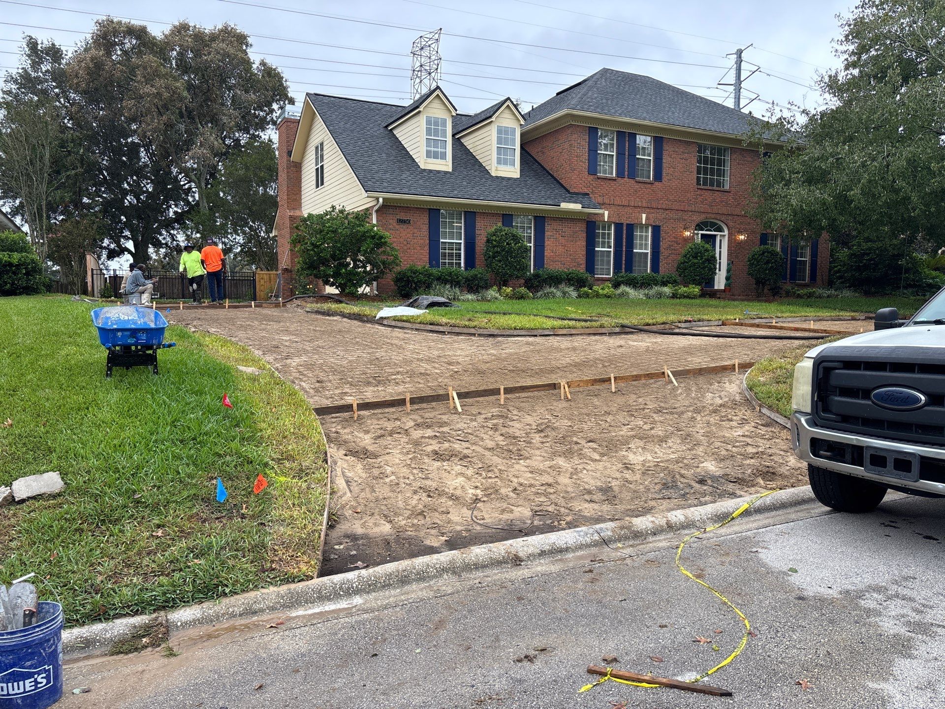 Driveway Replacement ON A HILL in Jacksonville, Florida by Burlington Concrete & Asphalt Inc