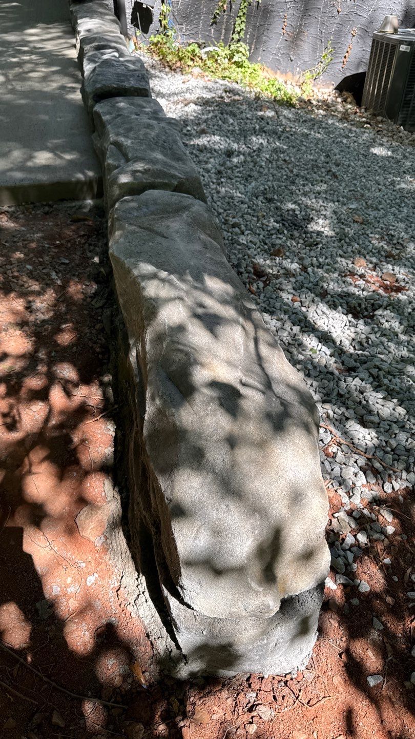 Carved Concrete Retaining Wall by Xtreme Concrete Services