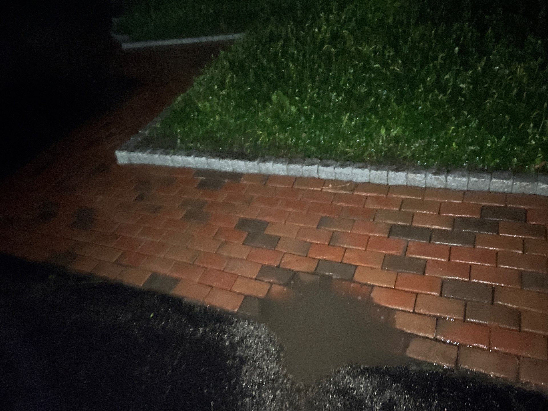 Brick paver clean, sand and seal.  using Algaecide, soft wash soap by Northern Power Washing LLC.