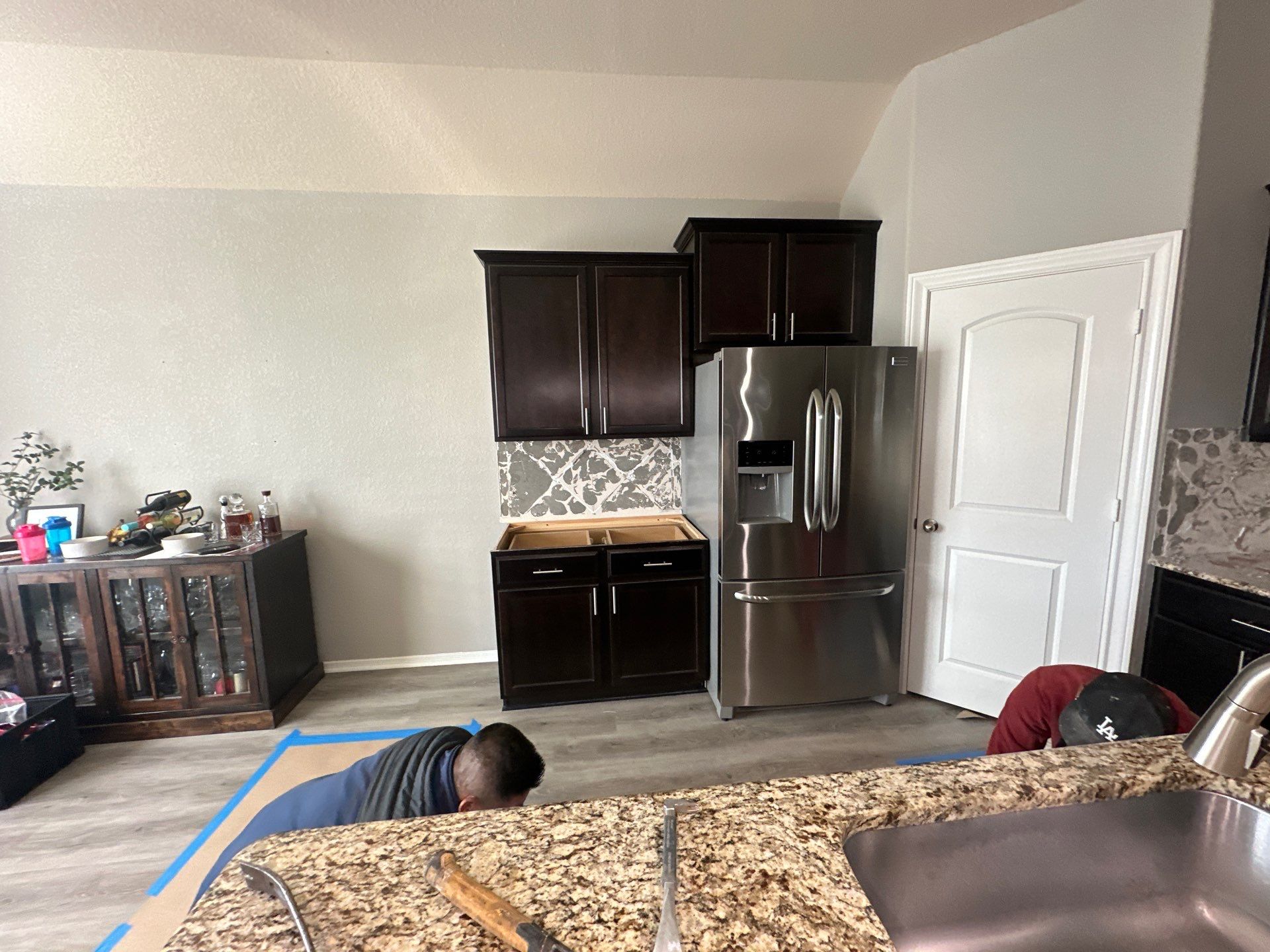 Kitchen Remodel and Outdoor Fireplace in Tomball, TX by SophAlx LLC