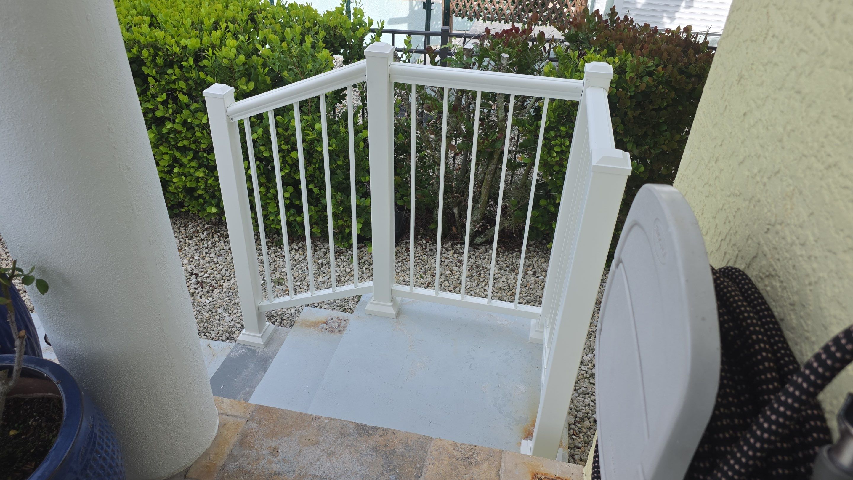 White Aluminum Railing Installation in Marco Island by True Fence LLC