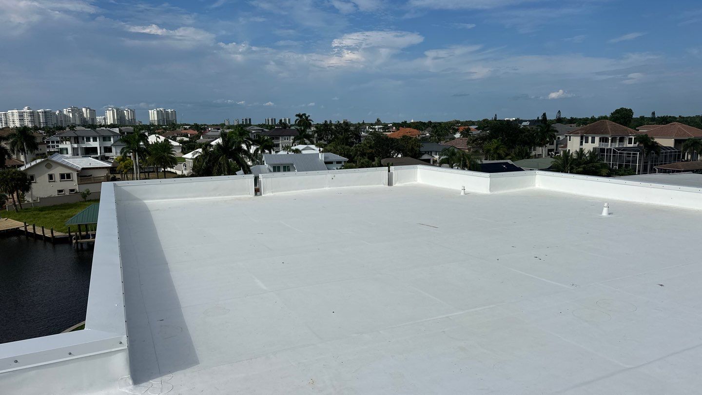Residential Install of Flat TPO by International Roofing
