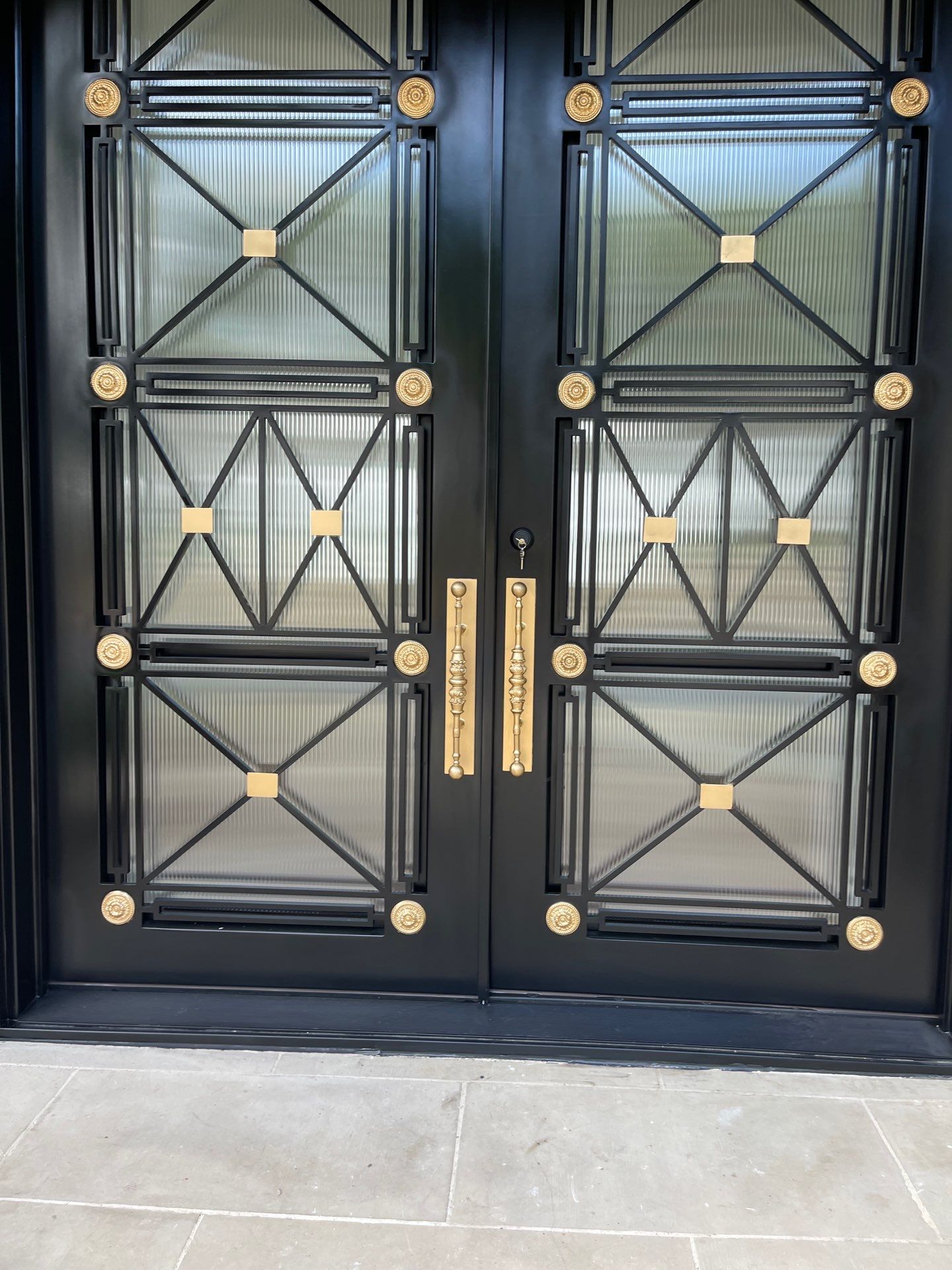 Modern Matte Black Front Door Installation in Dallas by Solara Custom Living