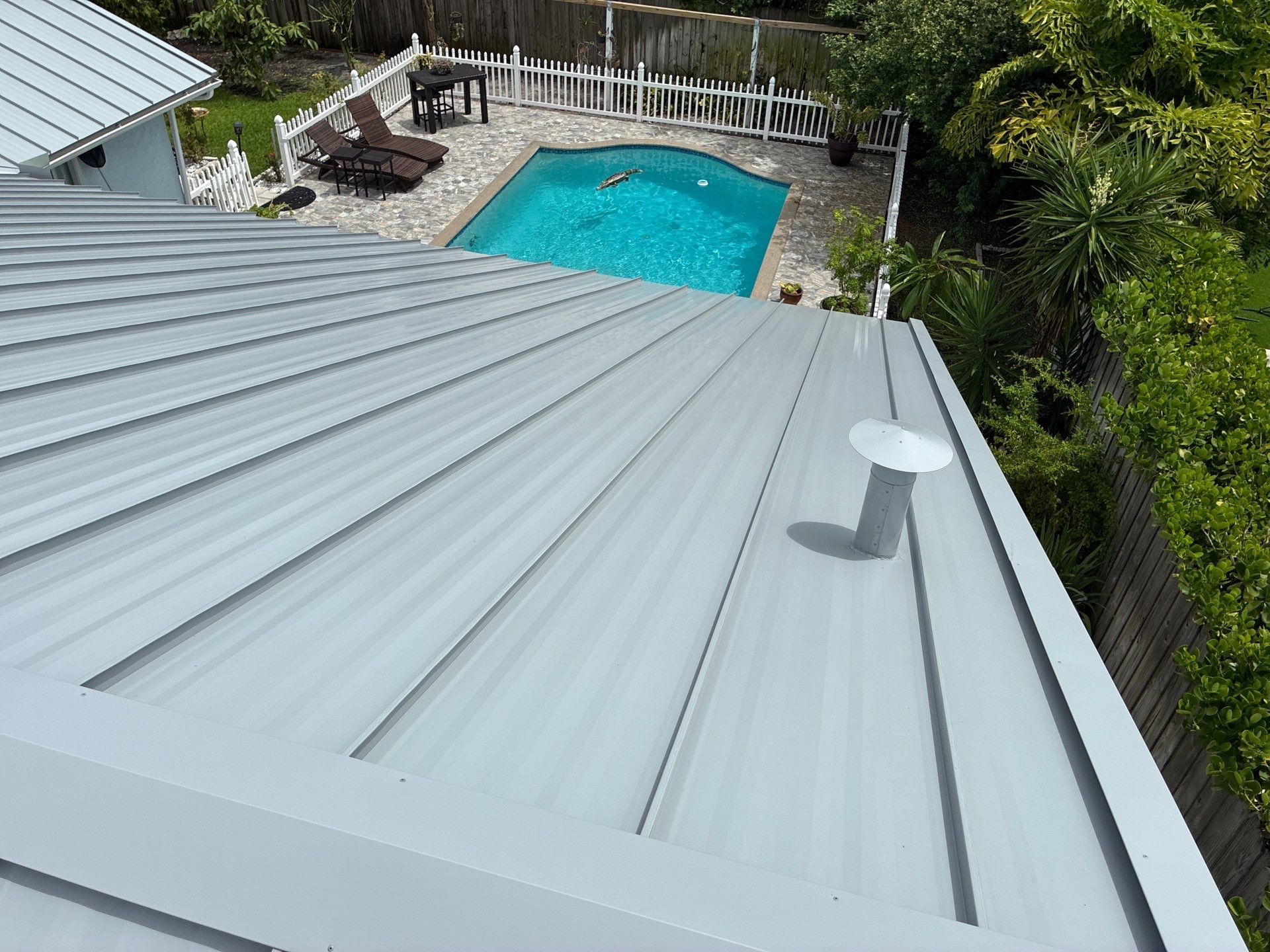 24ga 1.5" Mechanical seam Dove Gray  by Total Roofing System The Metal Roof Experts