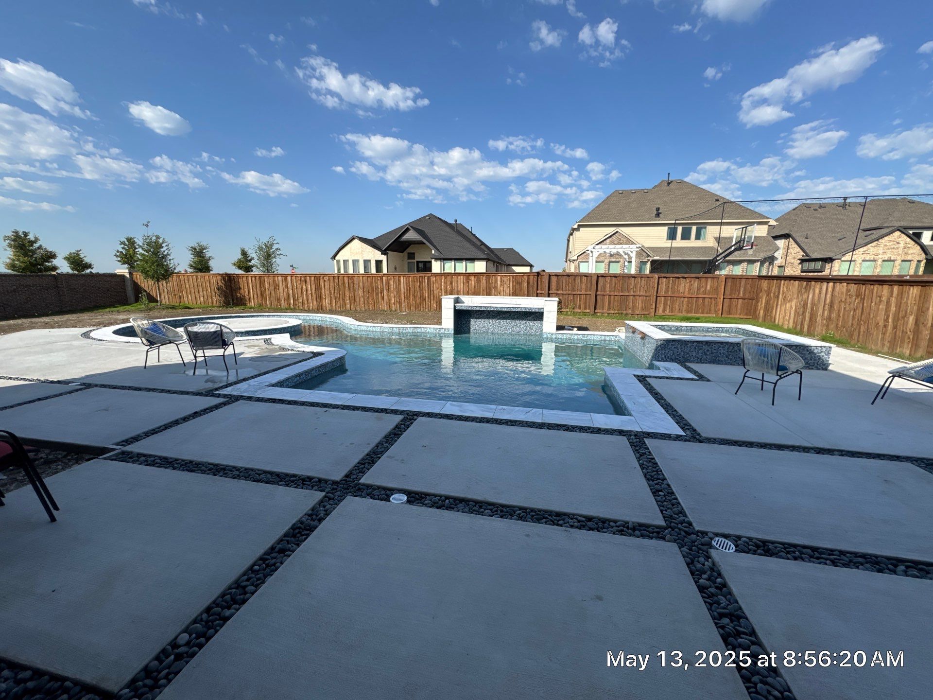 Geometric Pool with Round Raised Spa by Pinnacle Pools and Spas - DFW