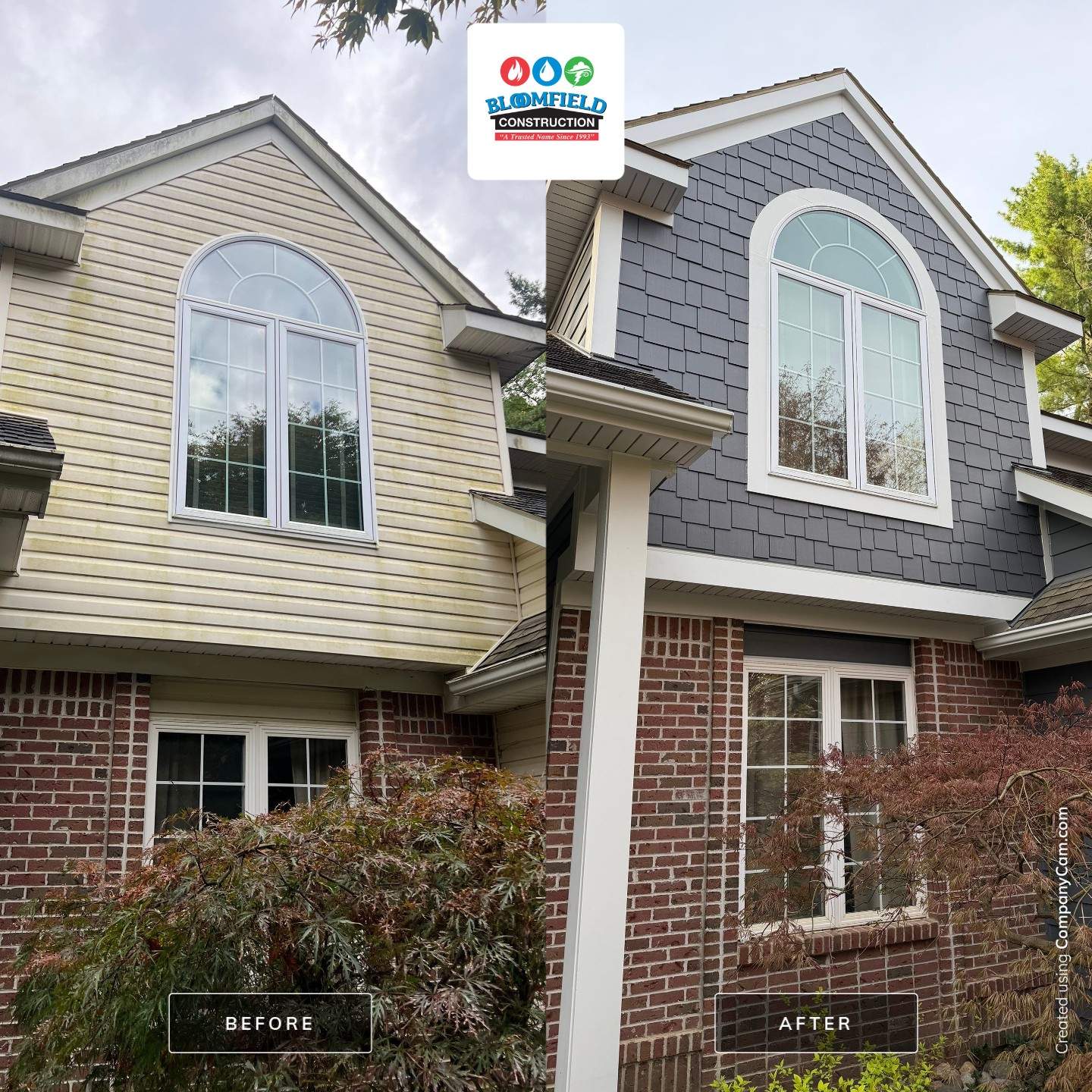 James Hardie Siding Replacement by Bloomfield Construction & Restoration