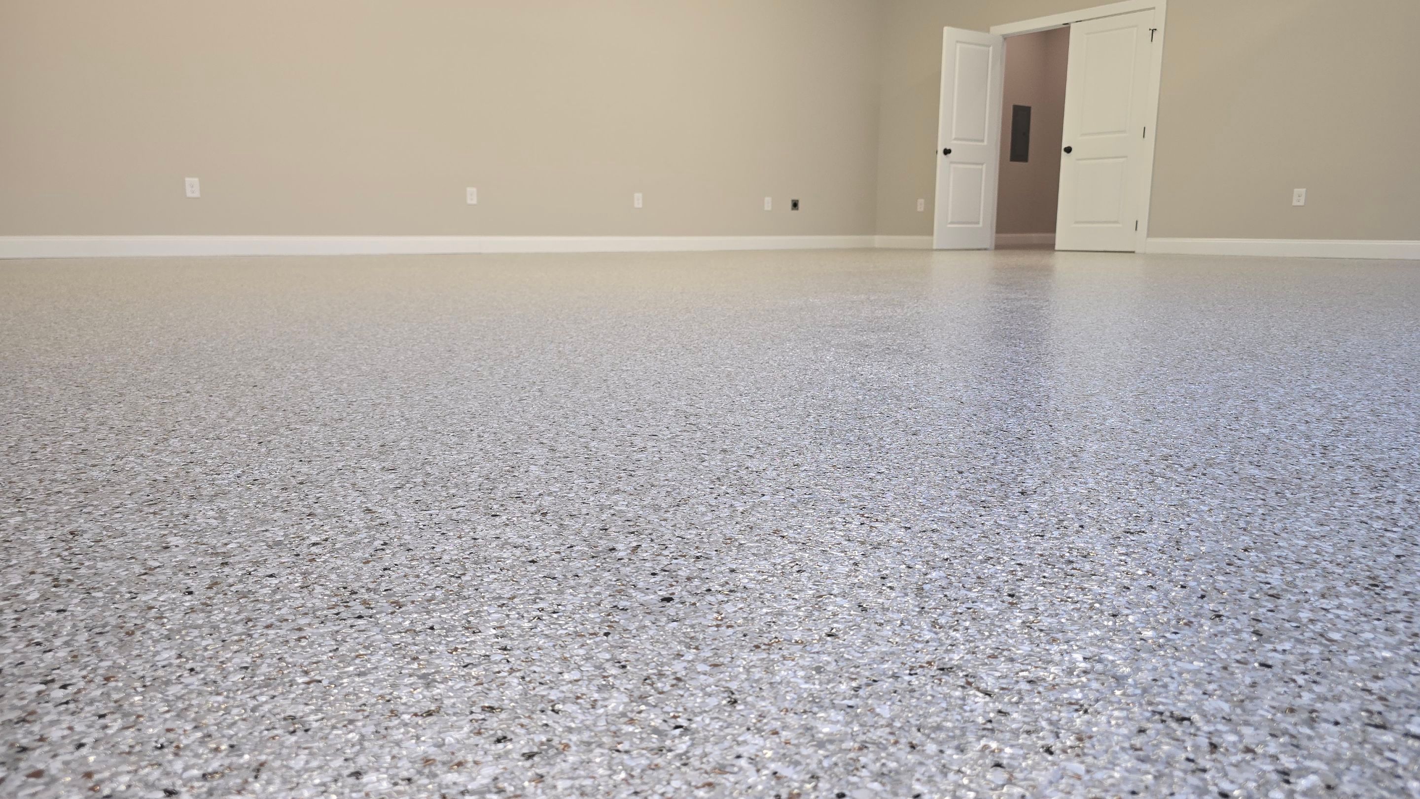 Garage Using Flake by Elite Floor Solutions