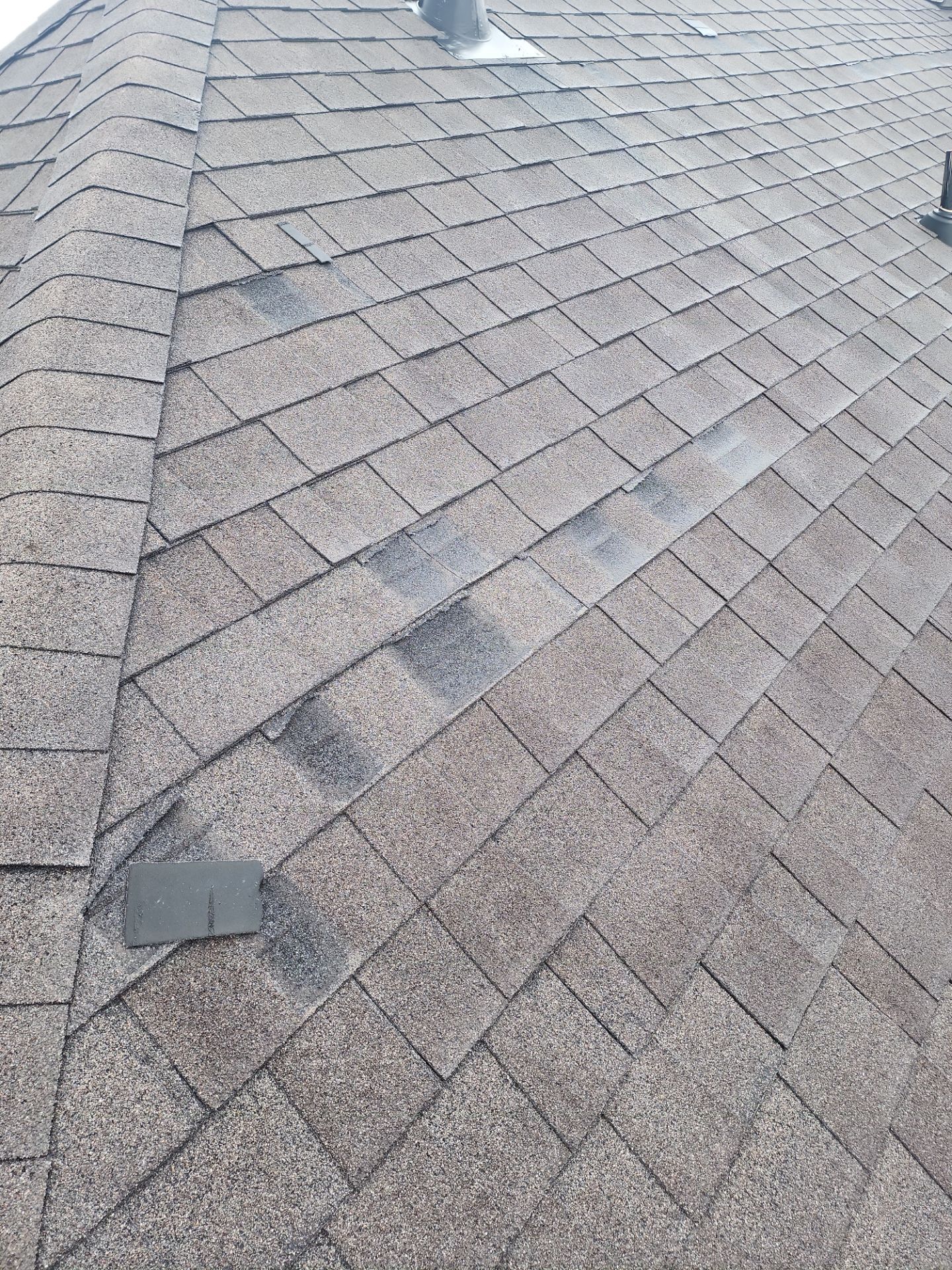 Hail Damage using Owen's Corning Duration (Lifetime) Shingles by Roof Repair Company