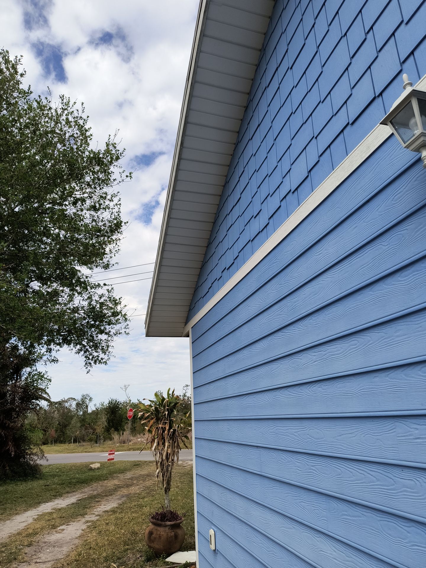 White Vinyl Soffit Installation in Venice FL by Gutter Professors