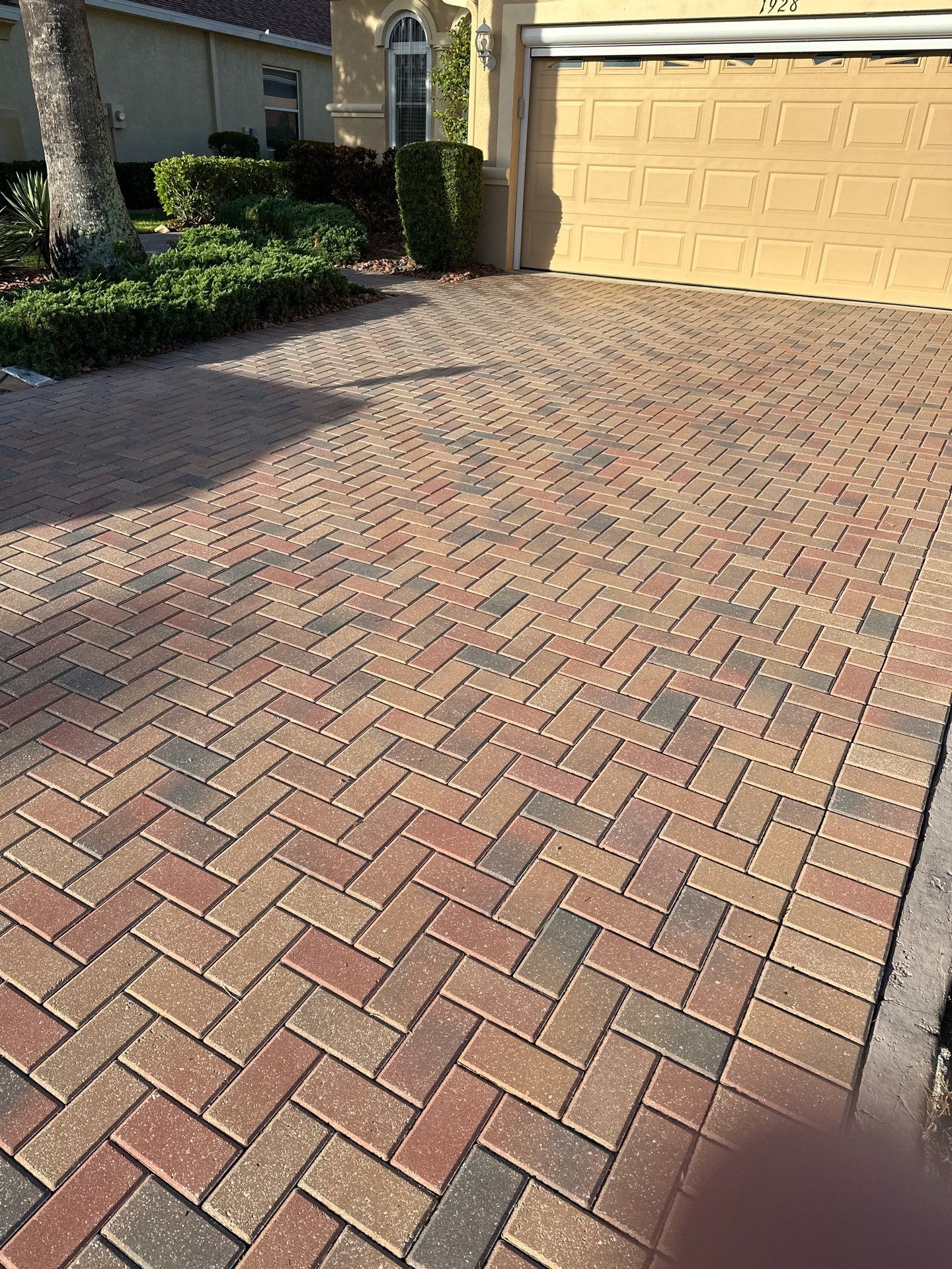 Restoring Multi-Tone Paver Driveway and Walkways in Sun City Center by Supreme Paver Experts