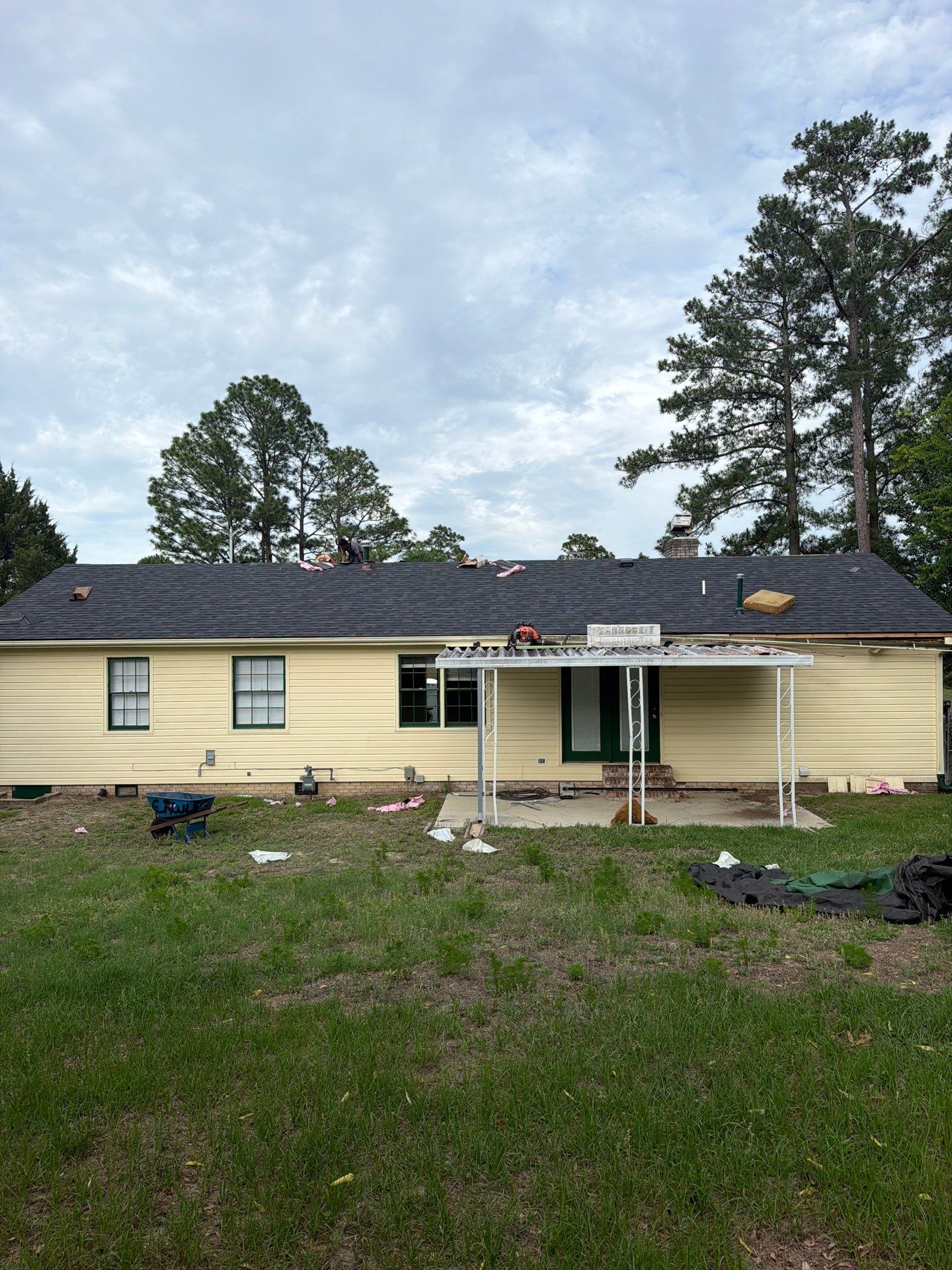 Roof Trusses Replaced- New Roof Installation by Karcher Roofing & Construction