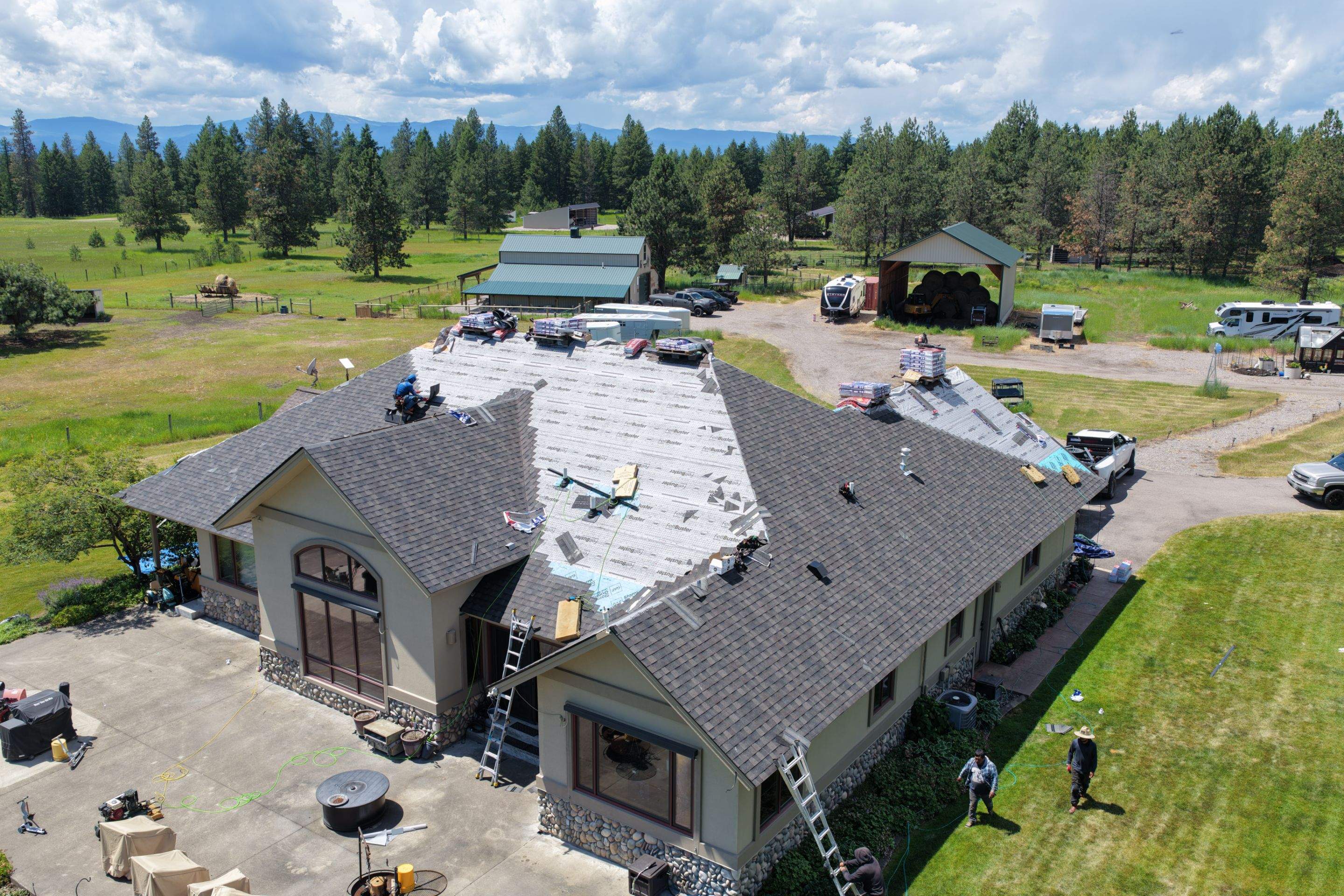 Roof Replacement using GAF Timberline HDZ - Midnight Mesa  by Montana Roofing Solutions