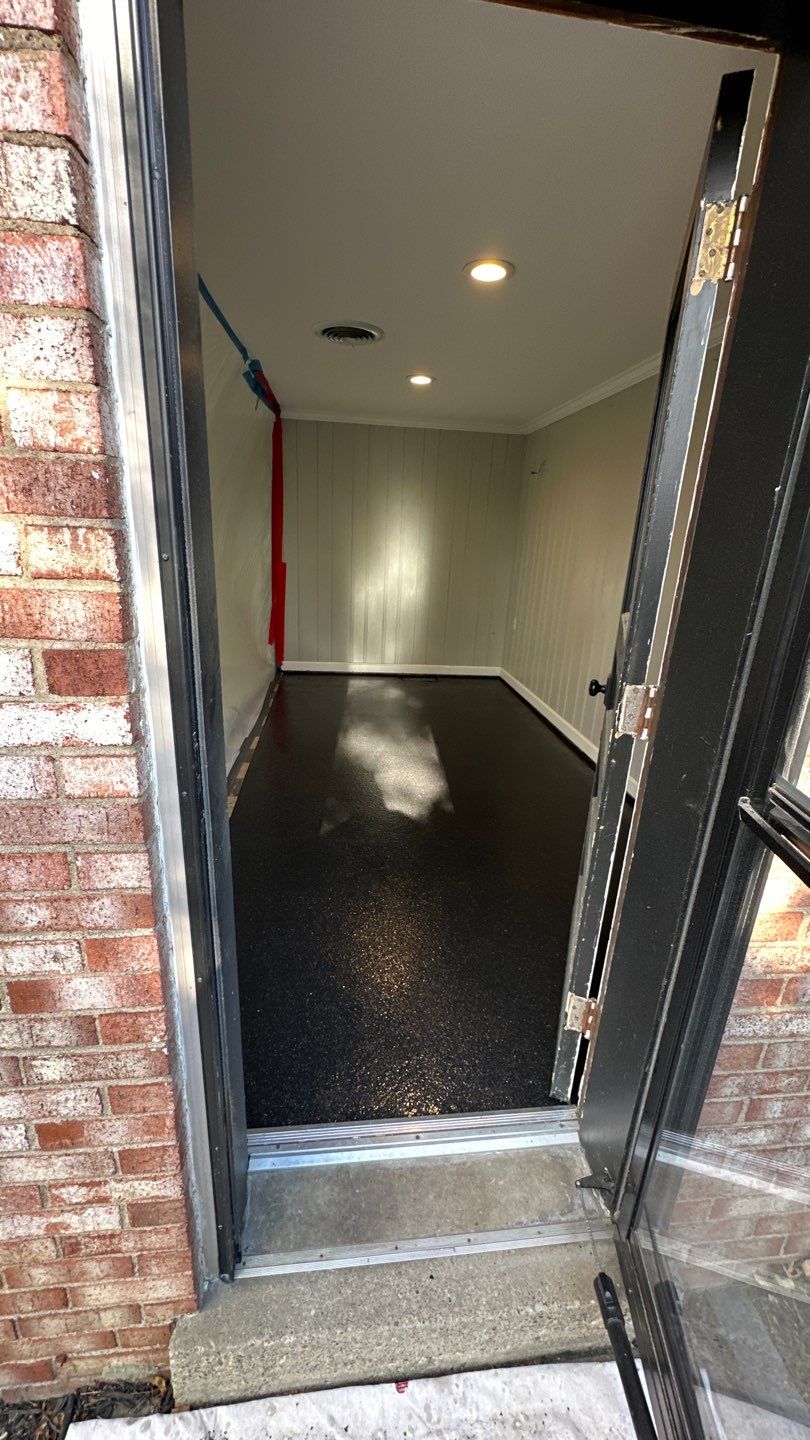 Twilight Garage, Walkway and Porch Project in Pittsburgh by Floors in a Day, Inc