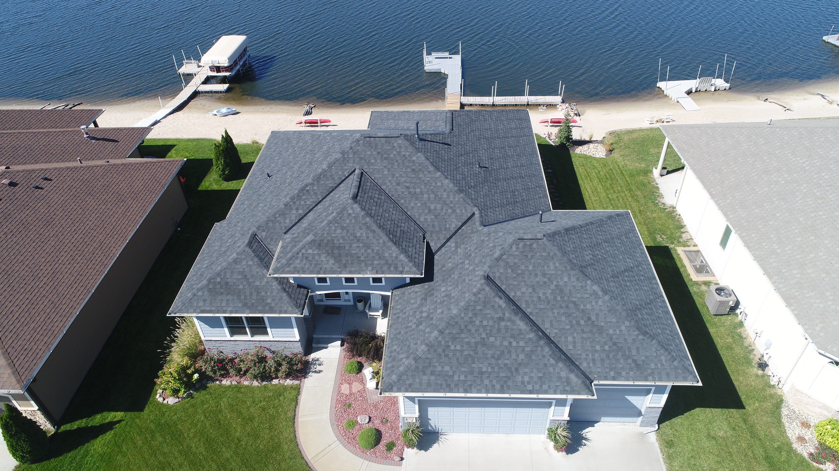Residential Roofing Installation using IKO Dynasty Granite Black by Lightning Exteriors