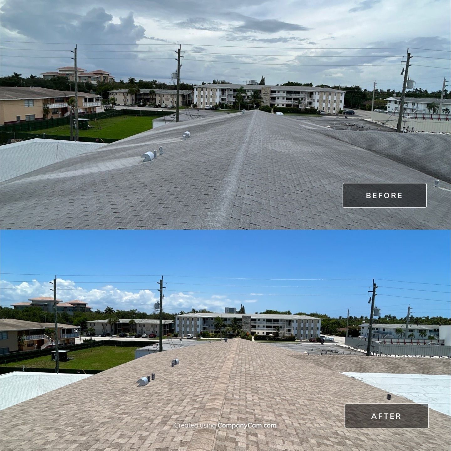 Commercial Roofing Installation using CERTAINTEED LANDMARK AR (SUNRISE CEDAR) by Earl W. Johnston Roofing 