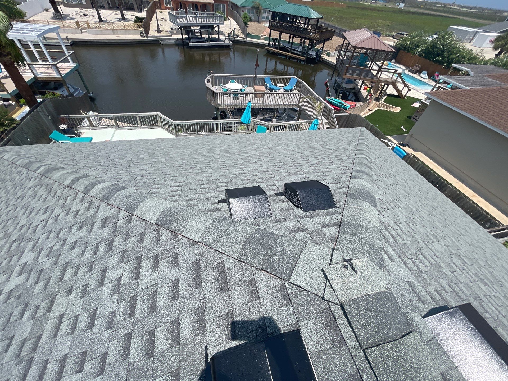 Residential Roofing Installation using GAF HDZ Slate by Lighthouse Roofing