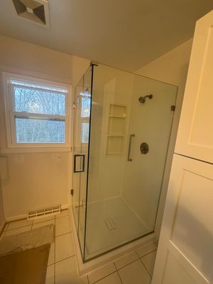 Shower remodel and cabinet installation