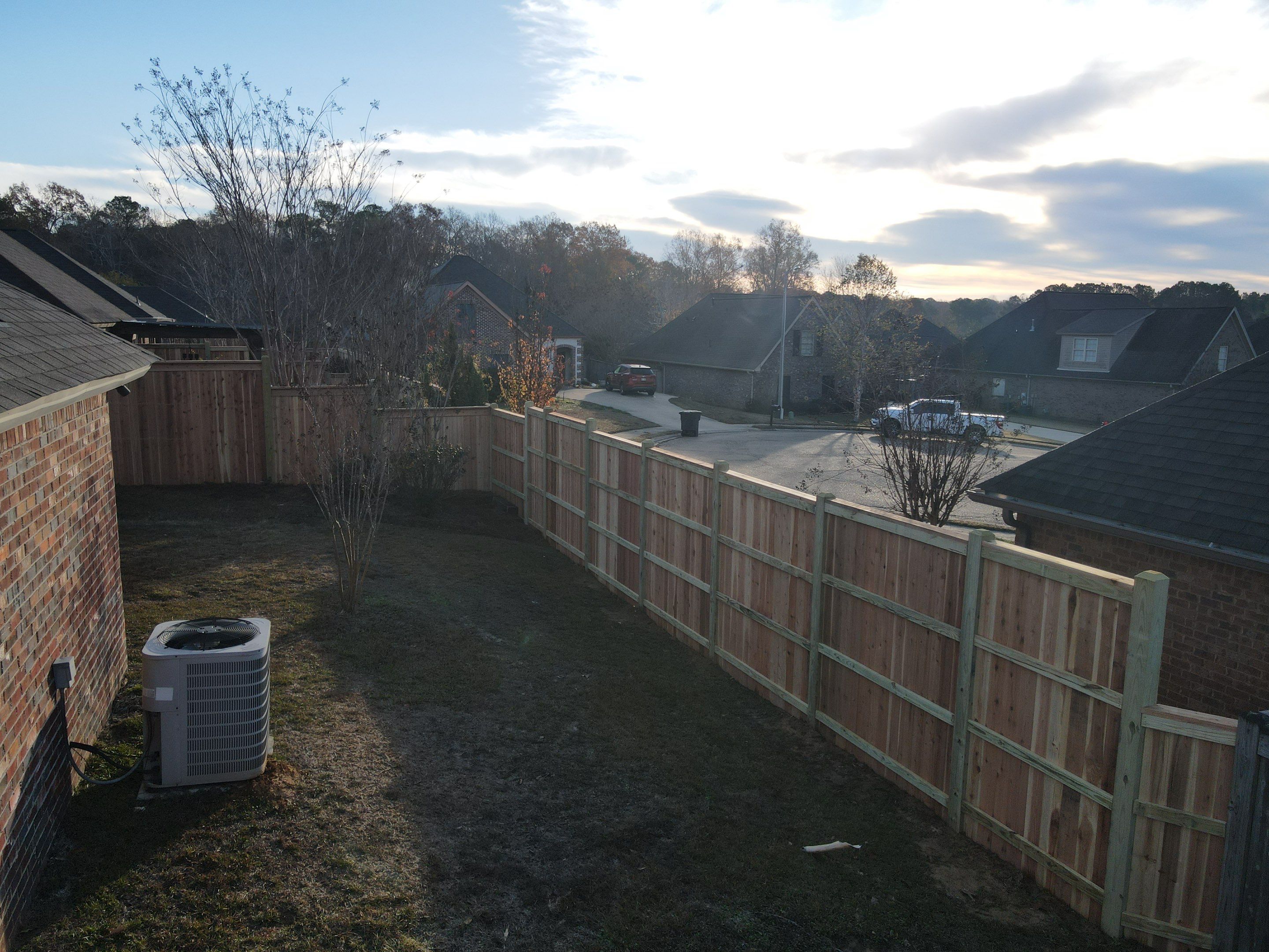 8ft Cedar Good Neighbor Fence by Roberson Construction LLC