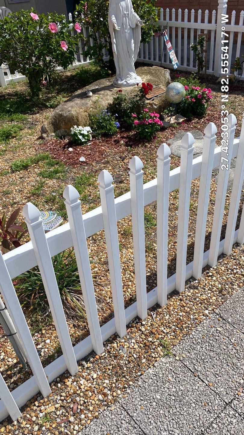 Sarasota, FL 3ft. Tall White Vinyl Spaced Picket Fence by Asap fence and gates, LLC
