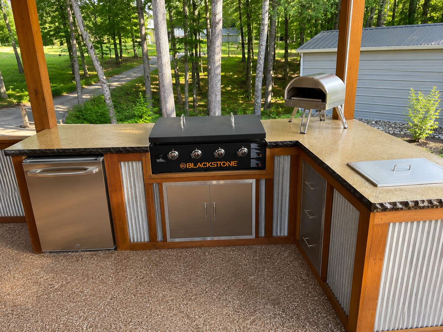 Custom Outdoor Kitchen & Entertainment Pavilion by CMT Construction LLC