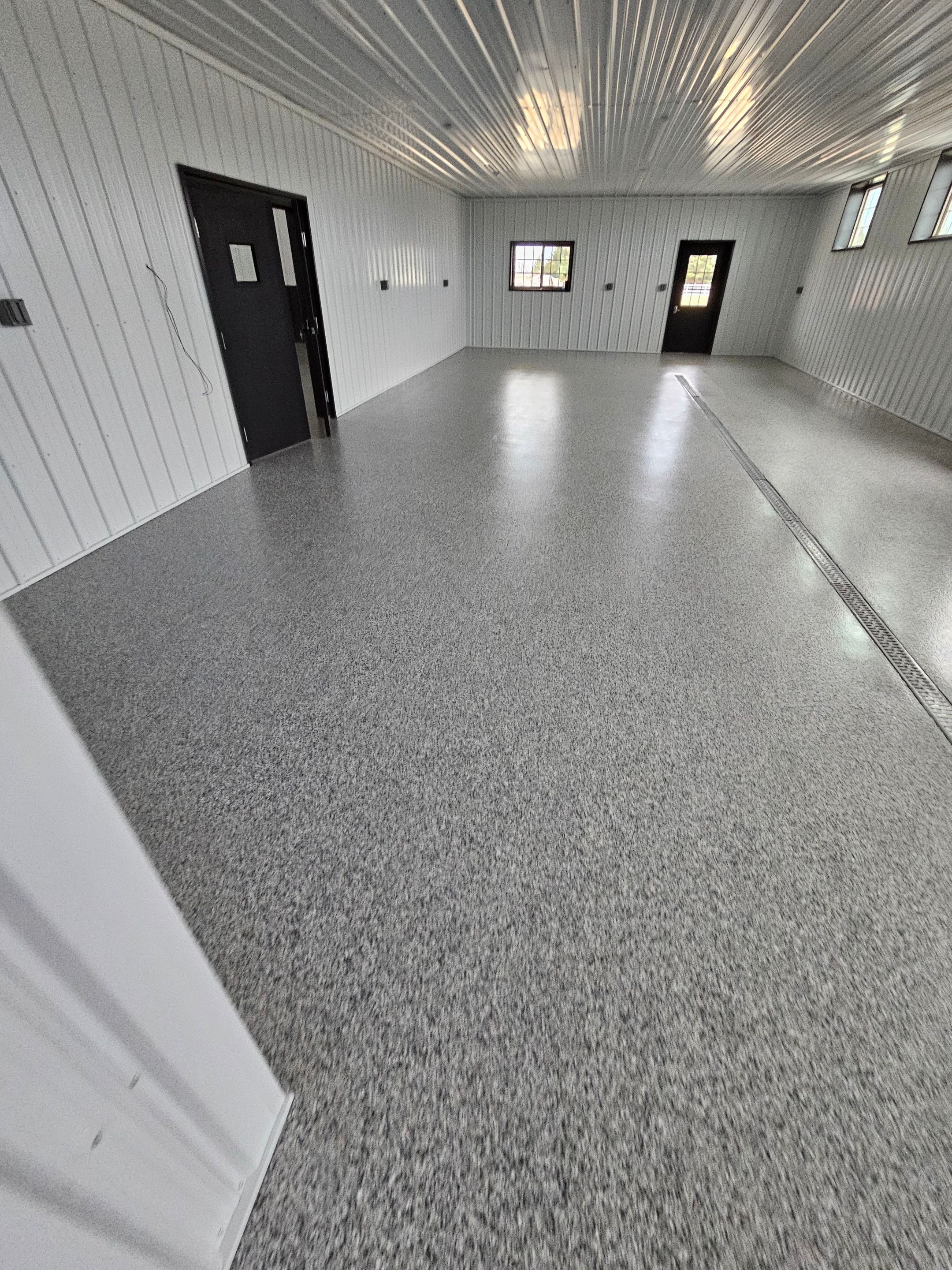 Gravel Pole Barn Concrete Coating by Level 10 Coatings