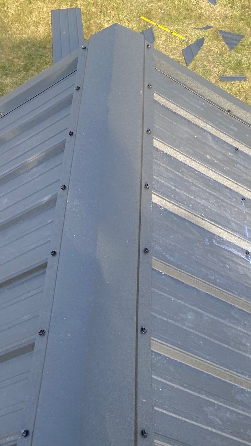 Residential Roofing Installation using Performance Panel Metal - Frost Black by RoofX 