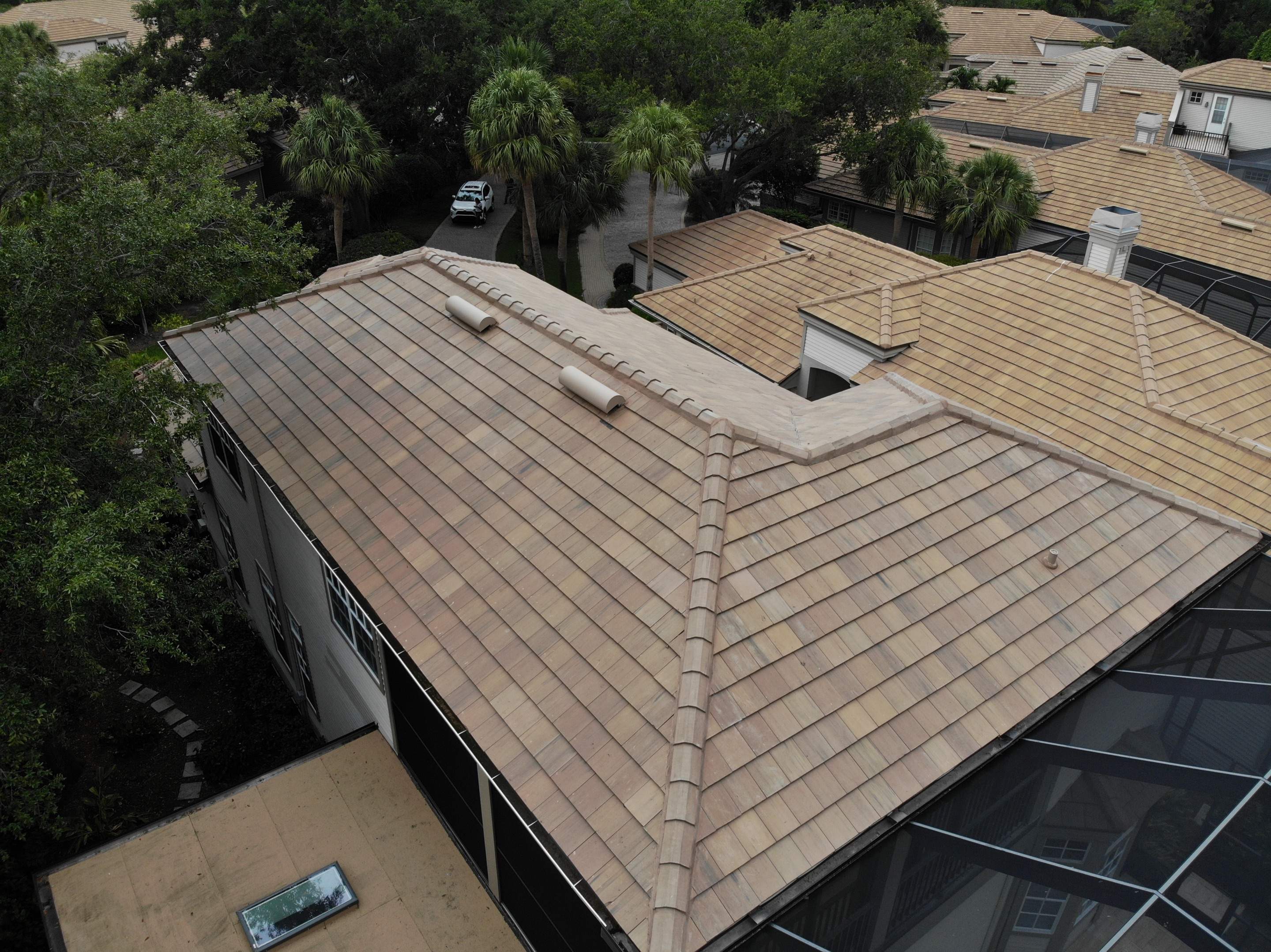 Residential Roofing Installation using Concrete Tile in Bonita Bay Community by International Roofing