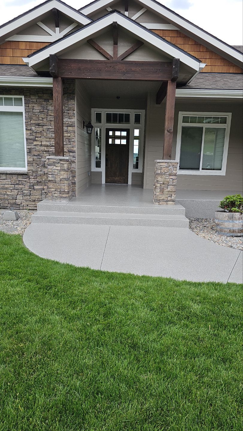 Entryway Transformation using Travertine by Croc Coatings, LLC