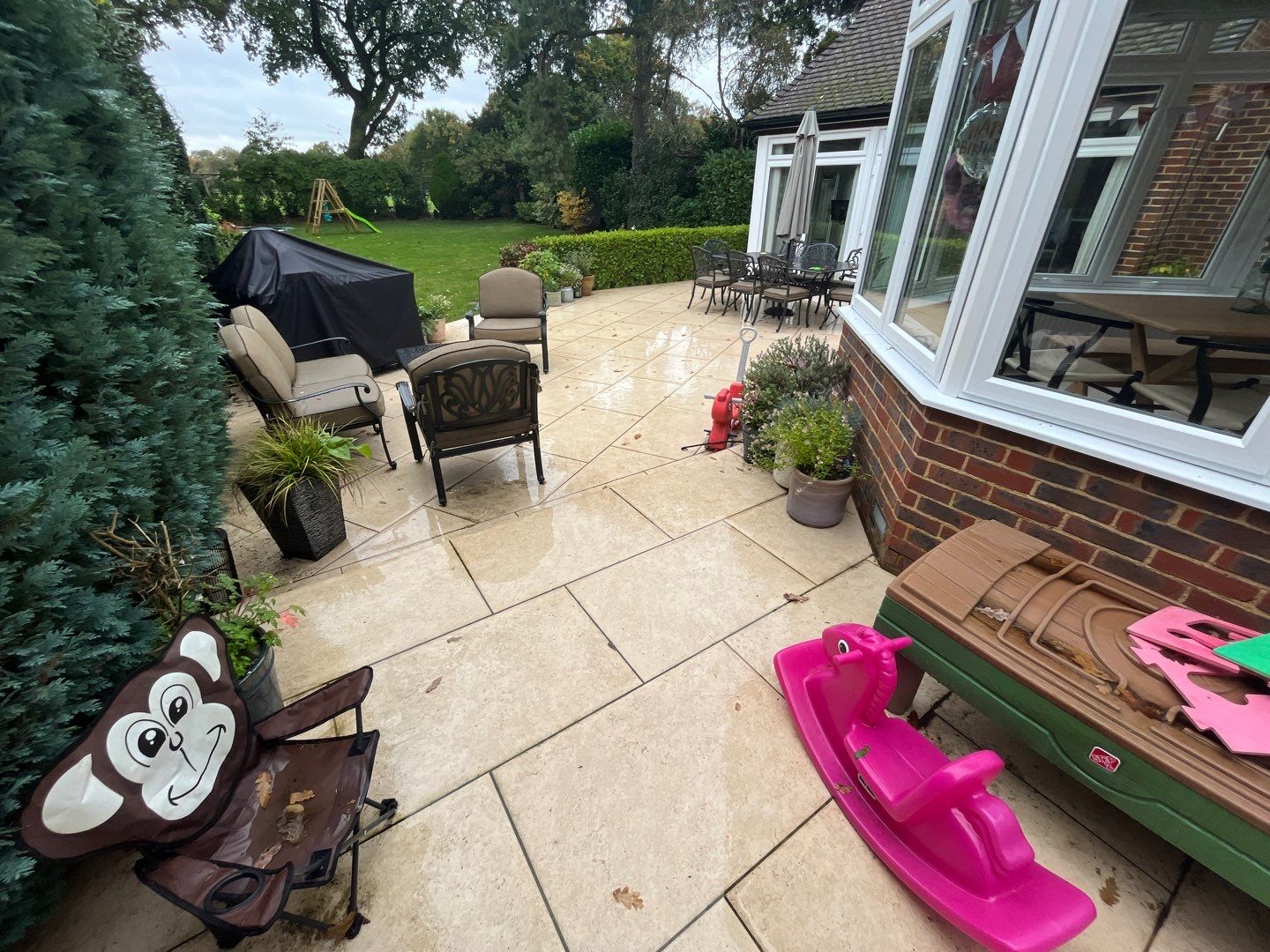 Roof and Patio Cleaning using Honda 15lpm Low Pressure Washing Machine by Ges Exterior Cleaning ltd