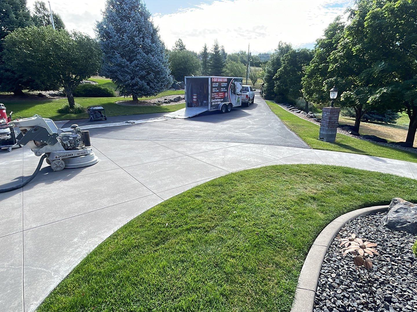 Driveway TransFLOORmation using Greystone 1/8" by Croc Coatings, LLC