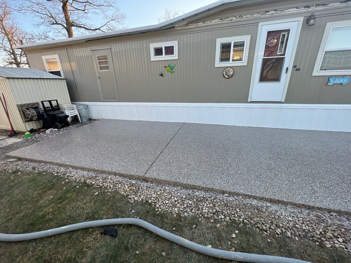 Patio Installation using Desert Sand by Your1DayFloor.com
