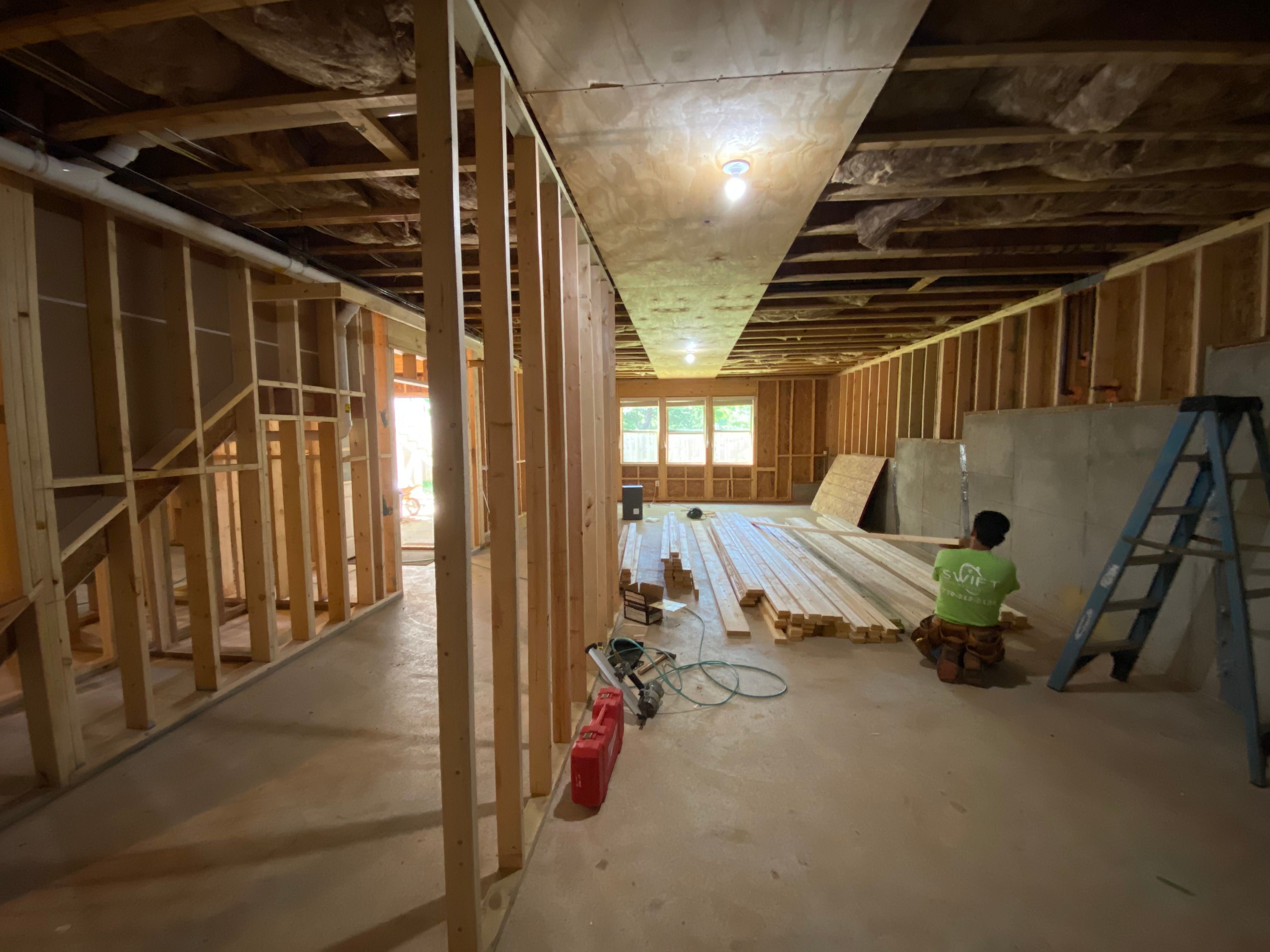 Complete Basement Remodeling and Custom Living Suite in Smyrna by Swift Home Renovations