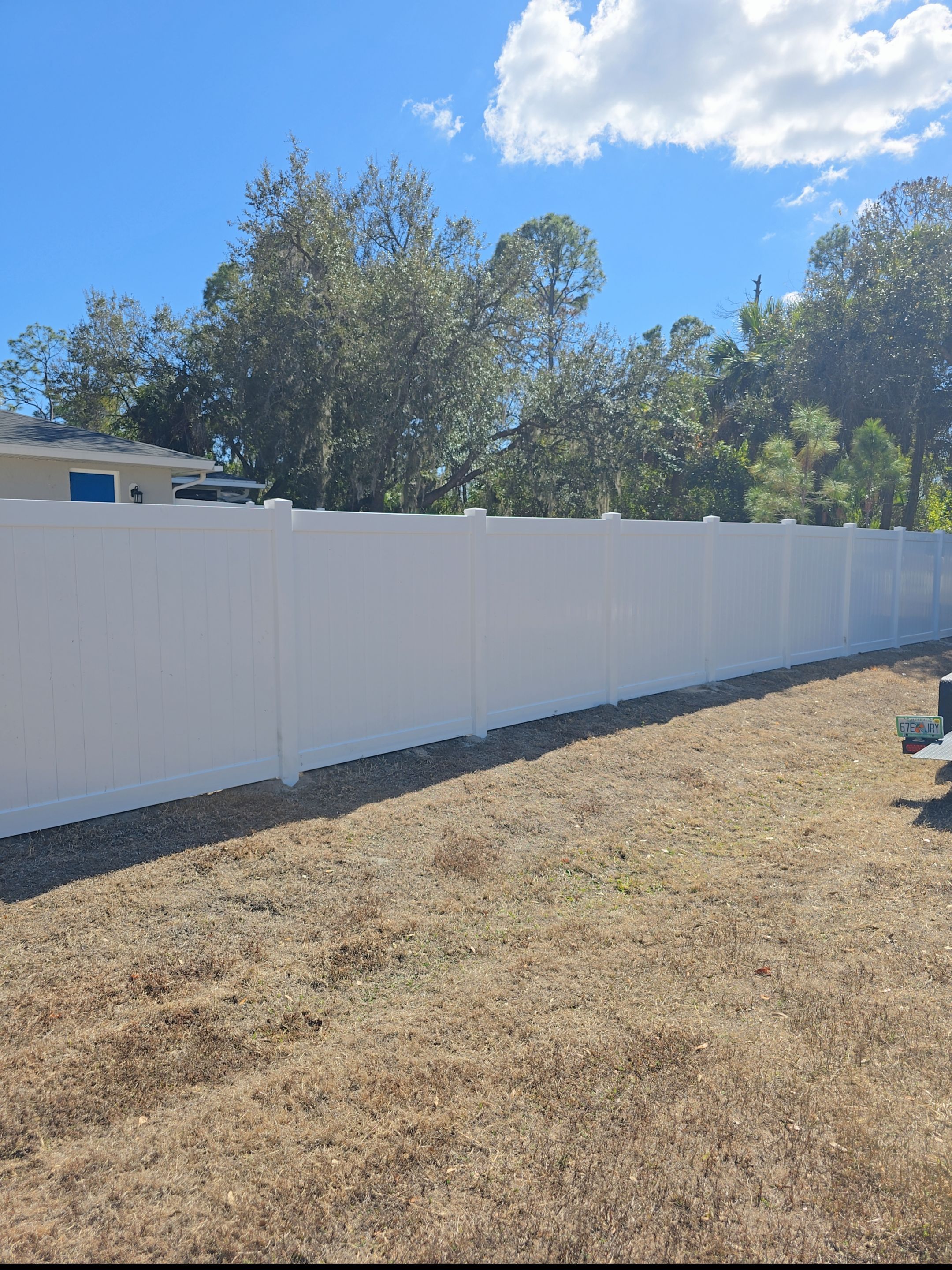 Vinyl Fence with Post Inserts in North Port by True Fence LLC