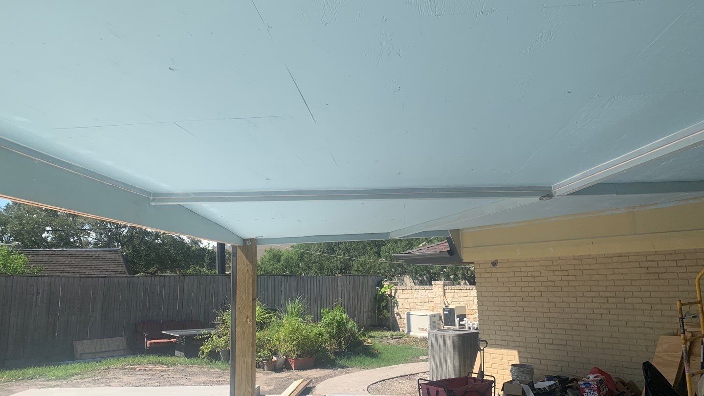 Beautiful pool side build by Bayfront Roofing and Construction