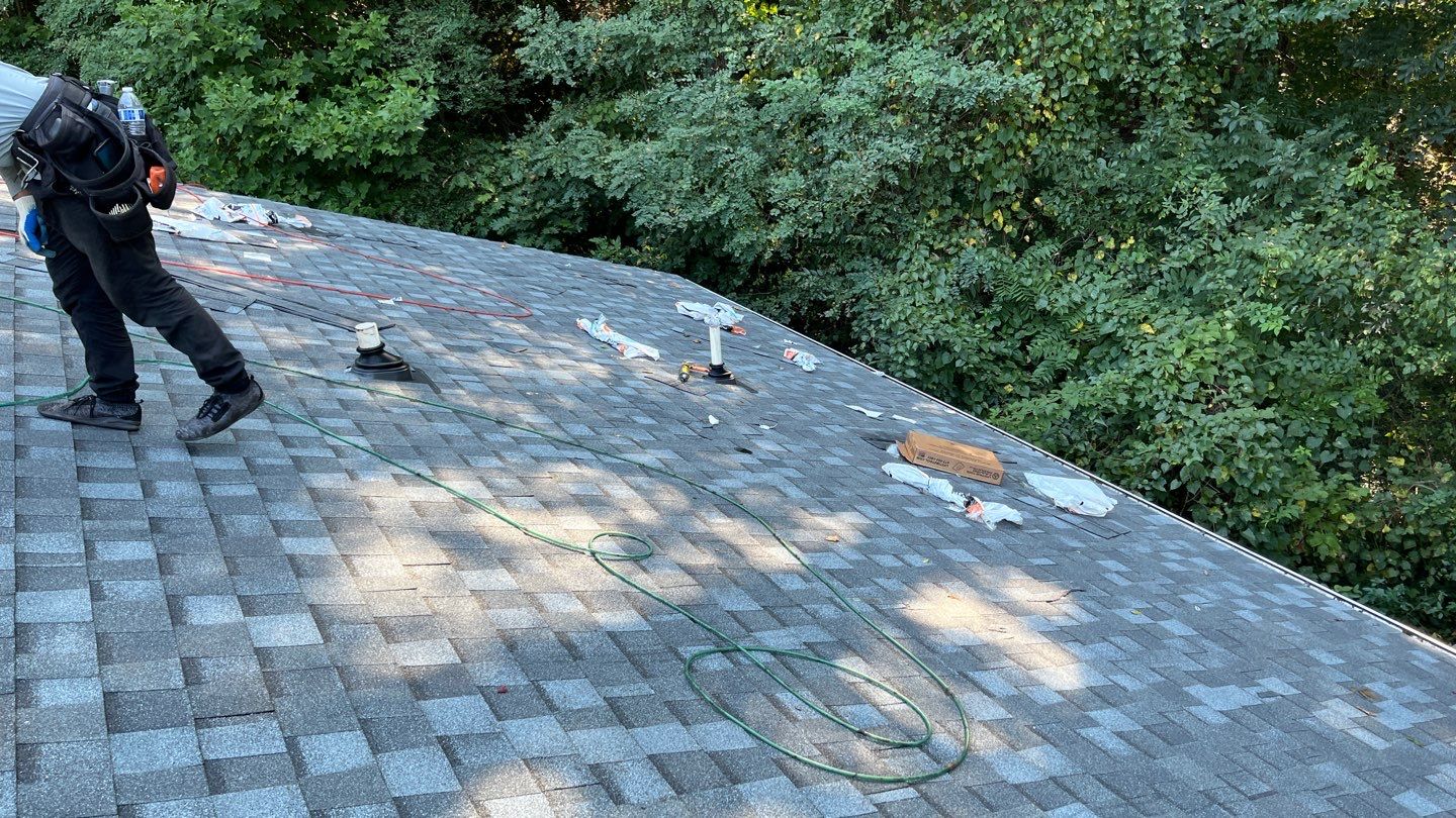 Residential Roofing Installation using Atlas Pinnacle Pristine Coastal Granite Architectural Shingles by Frederick Roof Repair