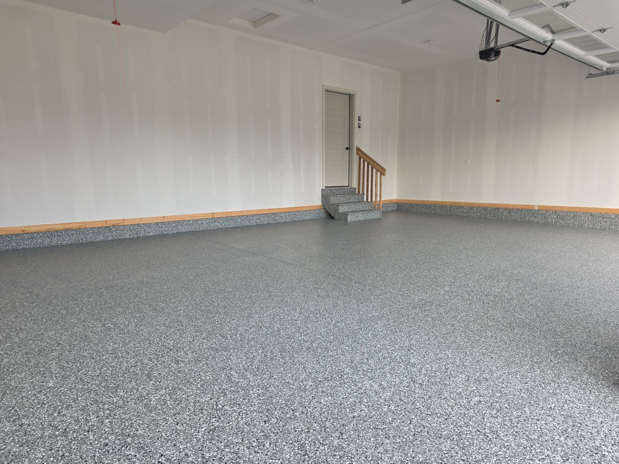 Garage Transformation with Wombat Flake! by Revival Concrete Coatings