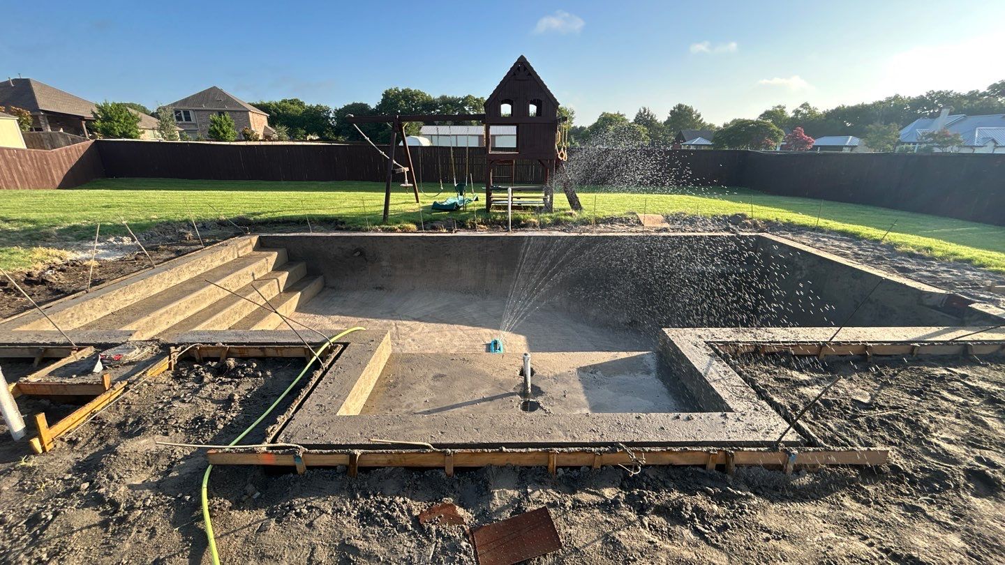 Custom In-Ground Rectangular Pool Installation in Wylie by Hobert Pools