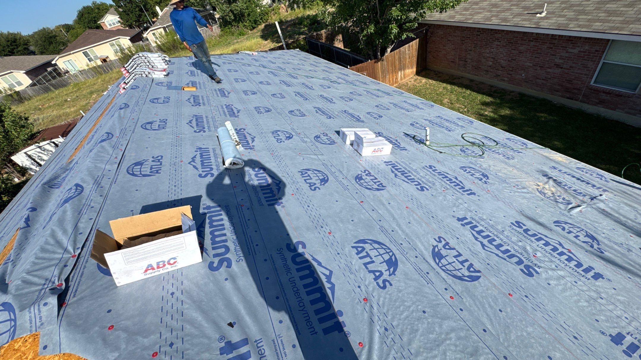 Residential Roofing Installation using ATLAS Pinnacle Pristine Shingles by Harvey Roofing & Construction