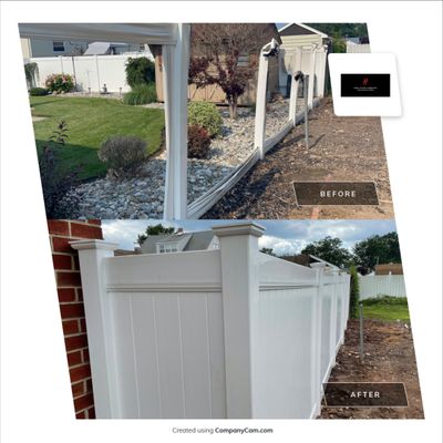 Fence Installation using White Fence