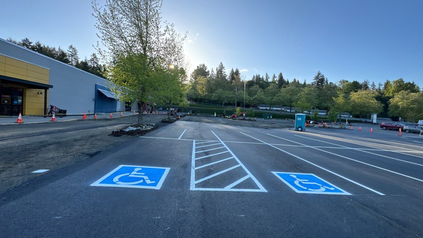 Colliers - Woodinville New Asphalt Parking Lot by Jireh Asphalt & Concrete Inc 