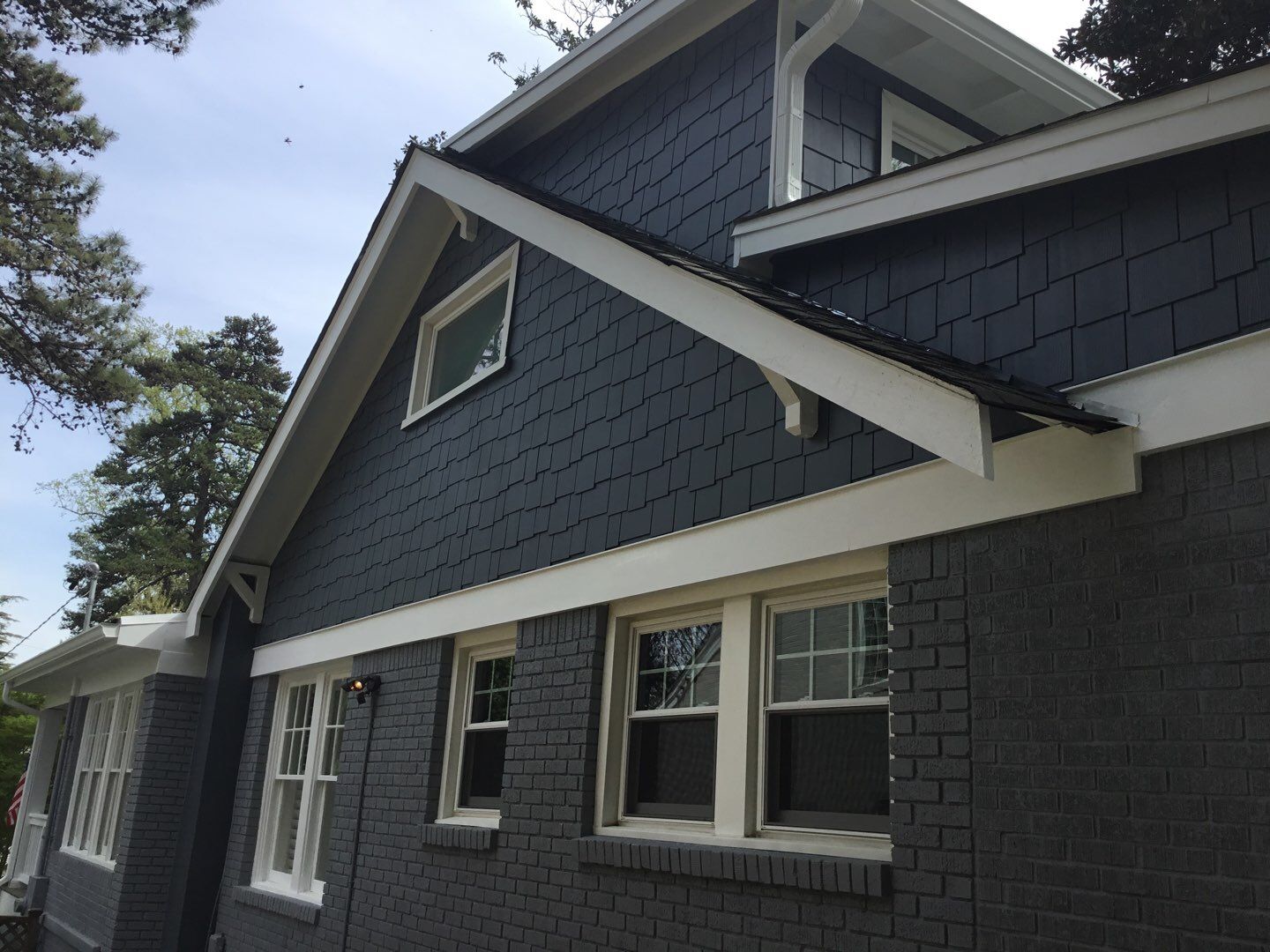 Custom Shingle Siding Installation and Brick Painting in Atlanta by Swift Home Renovations