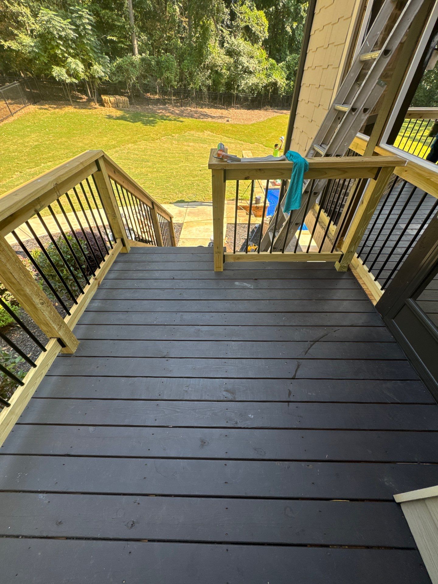 Exterior Painting and Multi-Level Deck Refinishing in Jefferson by Swift Home Renovations