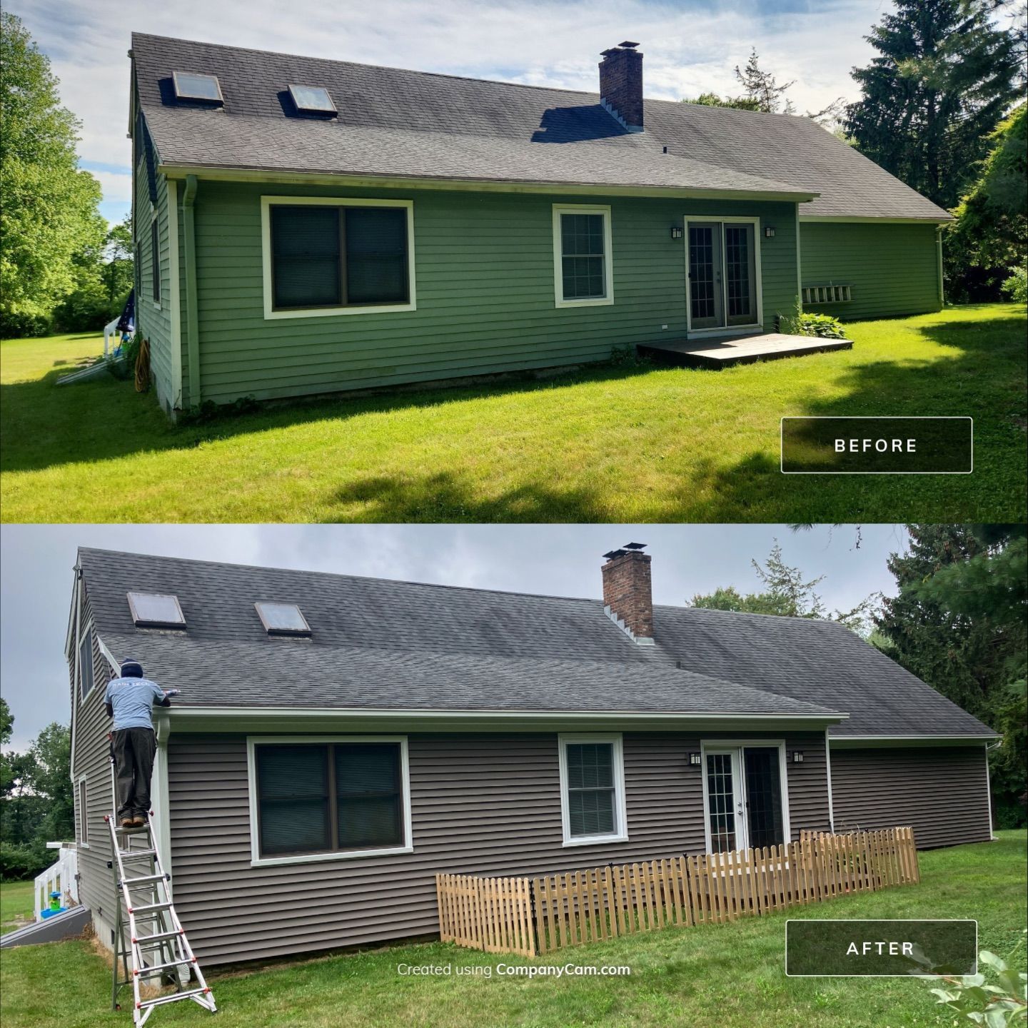 Siding Upgrade with Cert Monogram D/4 x 12'6" clapboard, Weathered Wood by DiGiorgi Roofing and Siding Inc