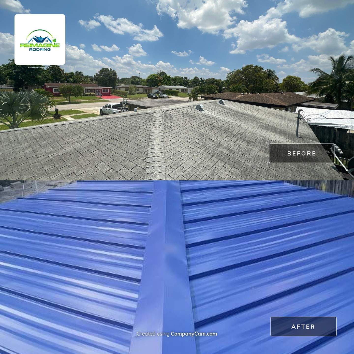 Royal Blue Standing Seam by Reimagine Roofing
