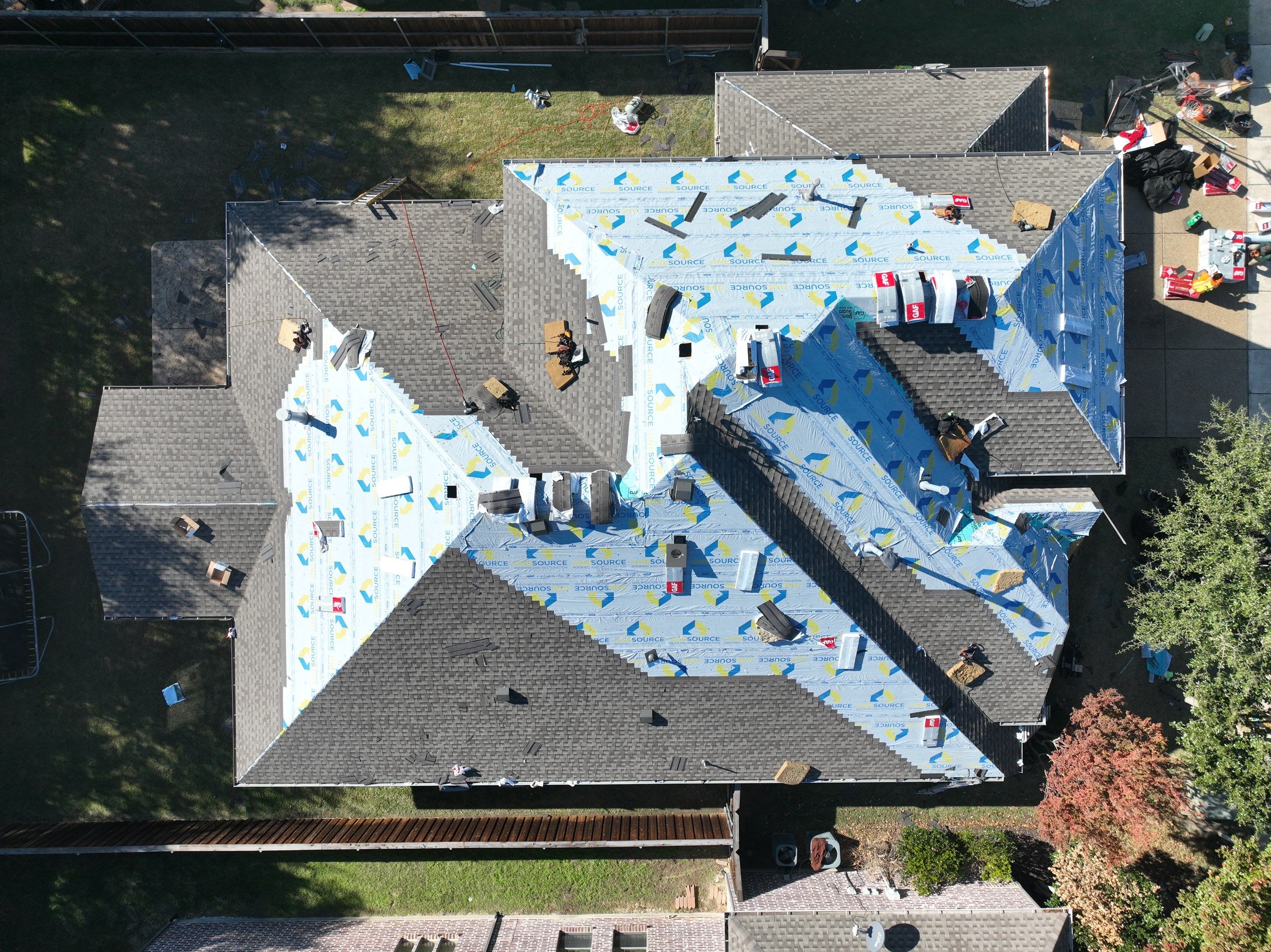Residential Roofing Installation using GAF Timberline HDZ Weathered Wood by OneSource Roofing and Restoration