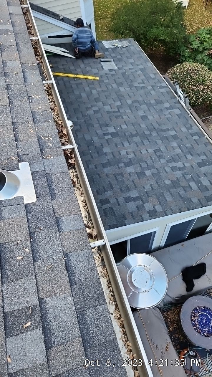 Residential Roofing Installation using Owens Corning TruDefinition Williamsburg gray by A Plus Exterior
