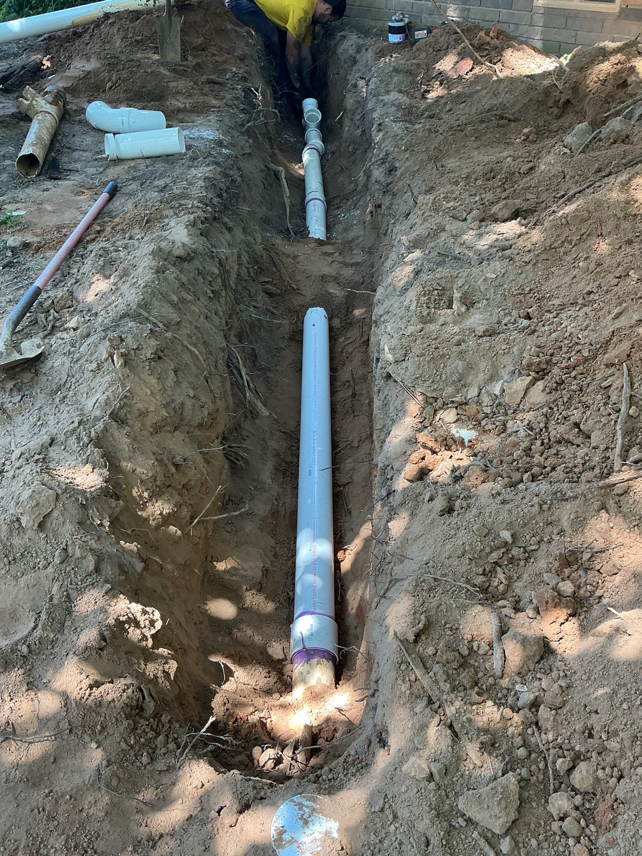 Drain Repipe Project in Mt Vernon by Rub-A-Dub Plumbing
