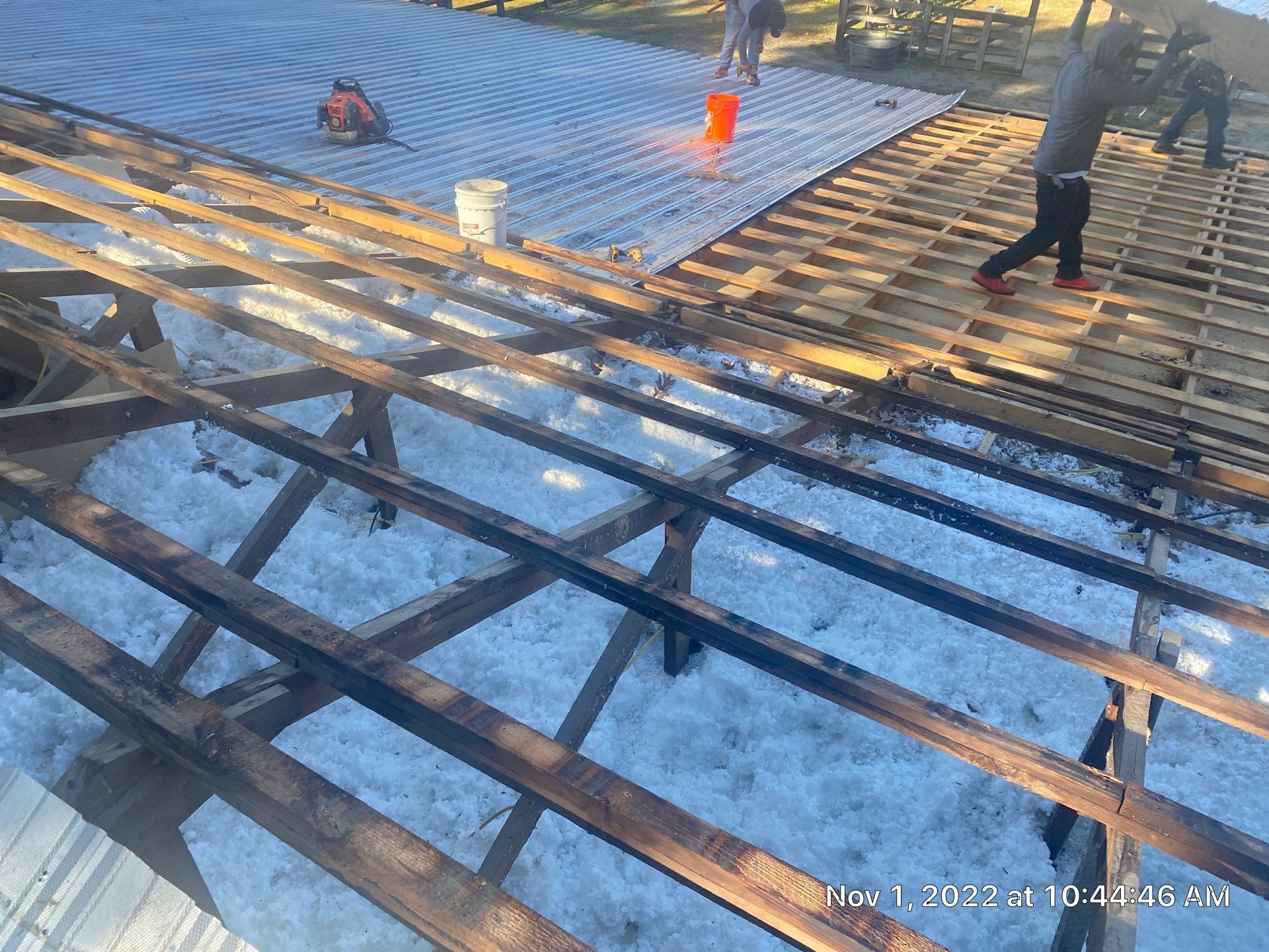 Beautiful Standing Seam Metal Roof by Just In Time Roofing and Restoration