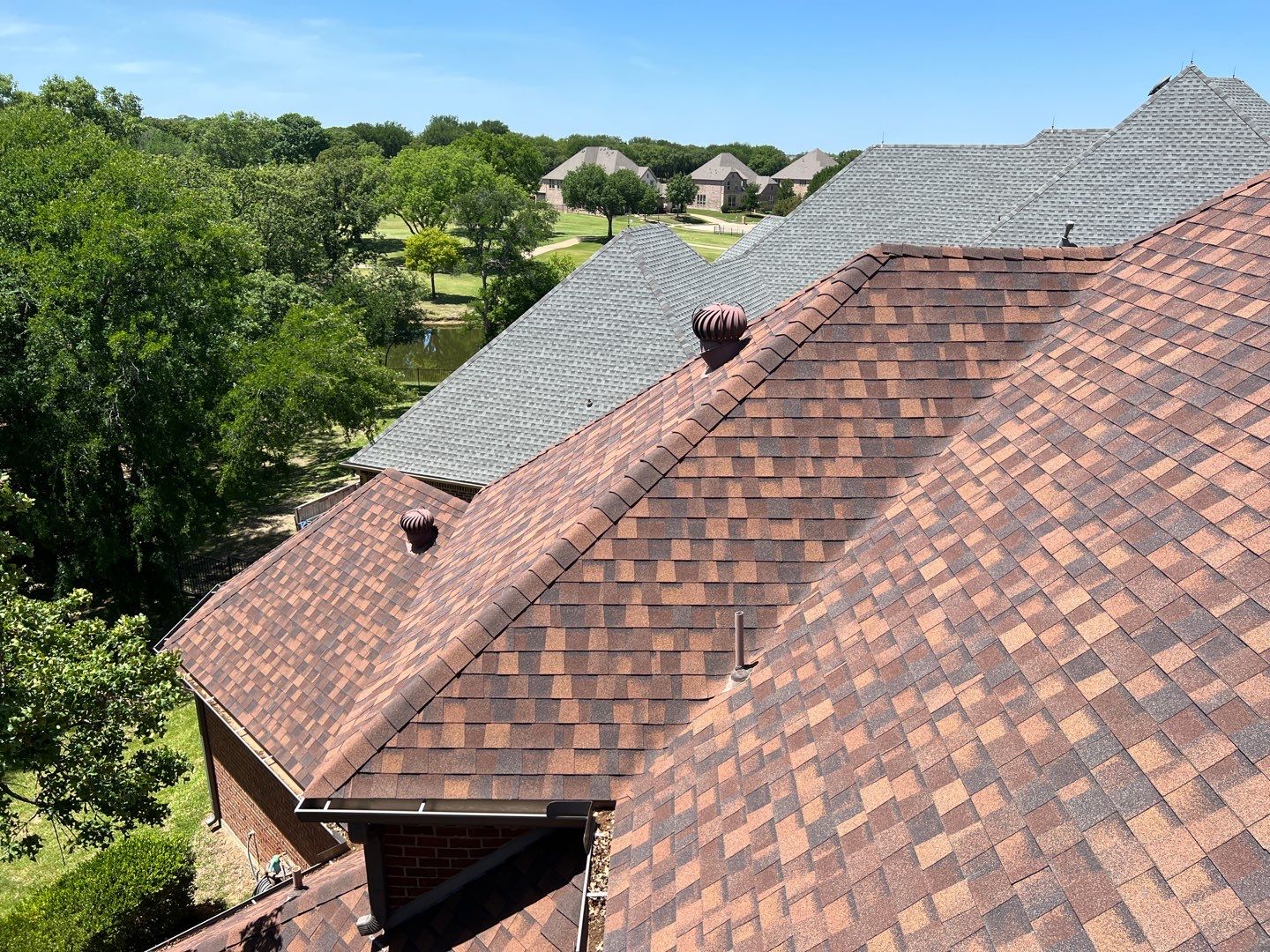 Residential Roofing Installation using Certainteed Landmark with custom Copper Turret by Becker Roofing and Exteriors